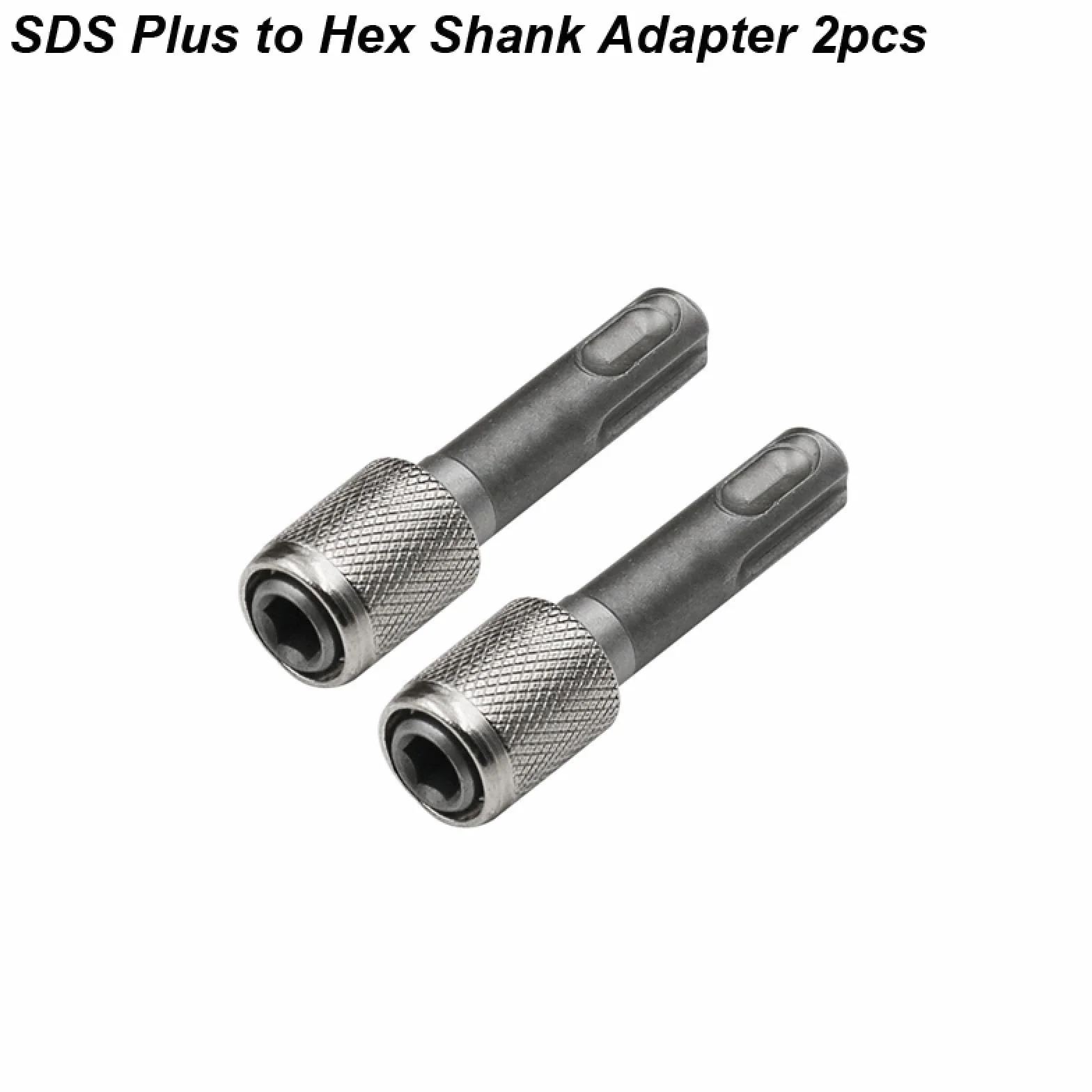 Konwerter na 1/4 Hex Shank Adapter Hexagonal Converter Elektryczny Młot Mocny Wkrętak Uchwyt Bitów Gniazdo Udarowy Klucz (Adapter SDS Hex 2szt)