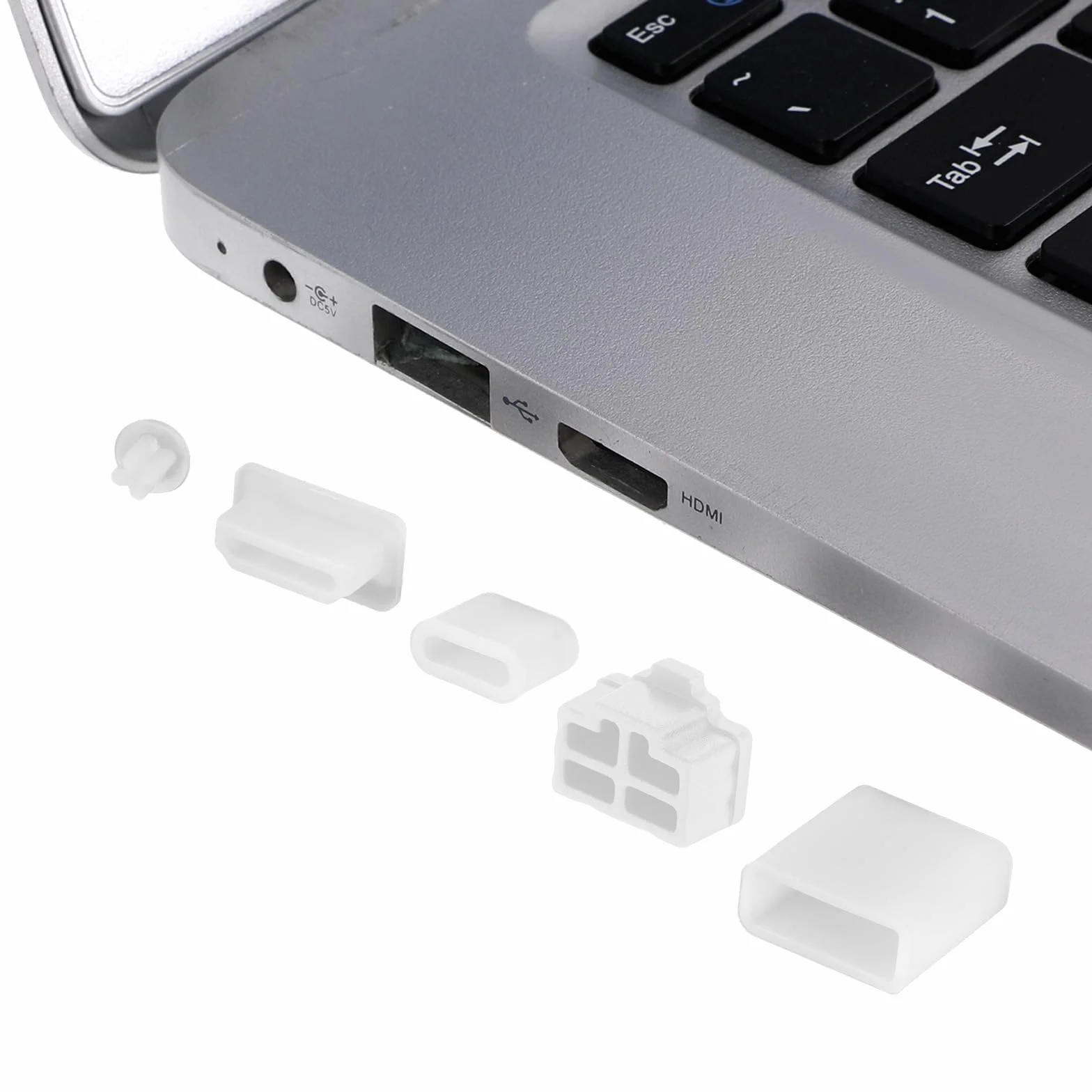 Silikonowe naski ochronne USB A USB-C HDMI 7 rodzajów 50 sztuk