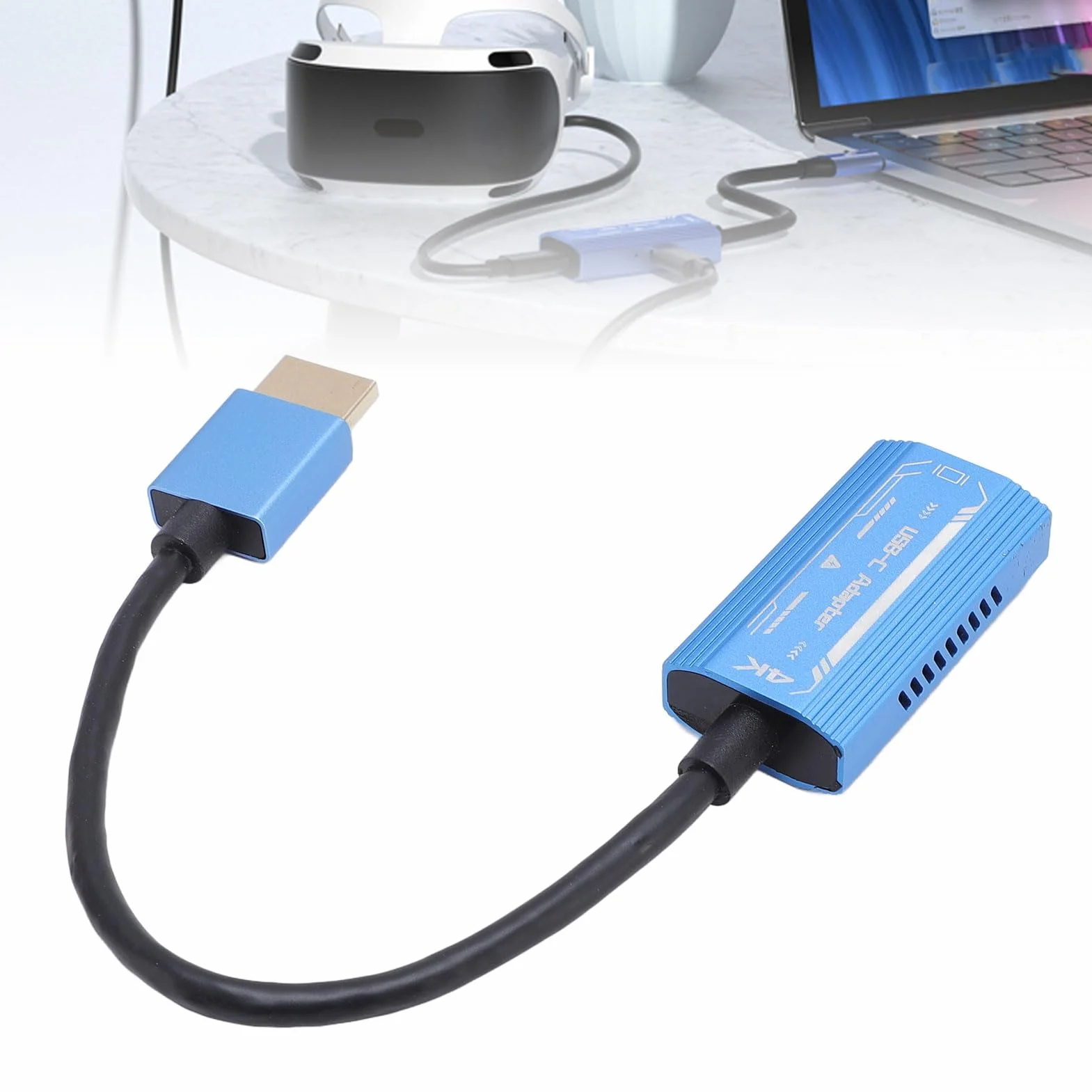 HDMI do Adaptera USB C 4K 60Hz PD 100W dla Okularów AR, Laptopa, Projektory USB C, Plug and Play Glaw Aluminium Dwukierunkowy Konwerter