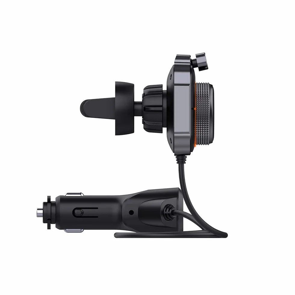 SAVIO Adapter Bluetooth do zapalniczki samochodowej - Nadajnik FM do samochodu Bluetooth - Adapter Bluetooth do samochodu - Adapter Bluetooth do radia samochodowego - Bluetooth 5.0 - Karta SD