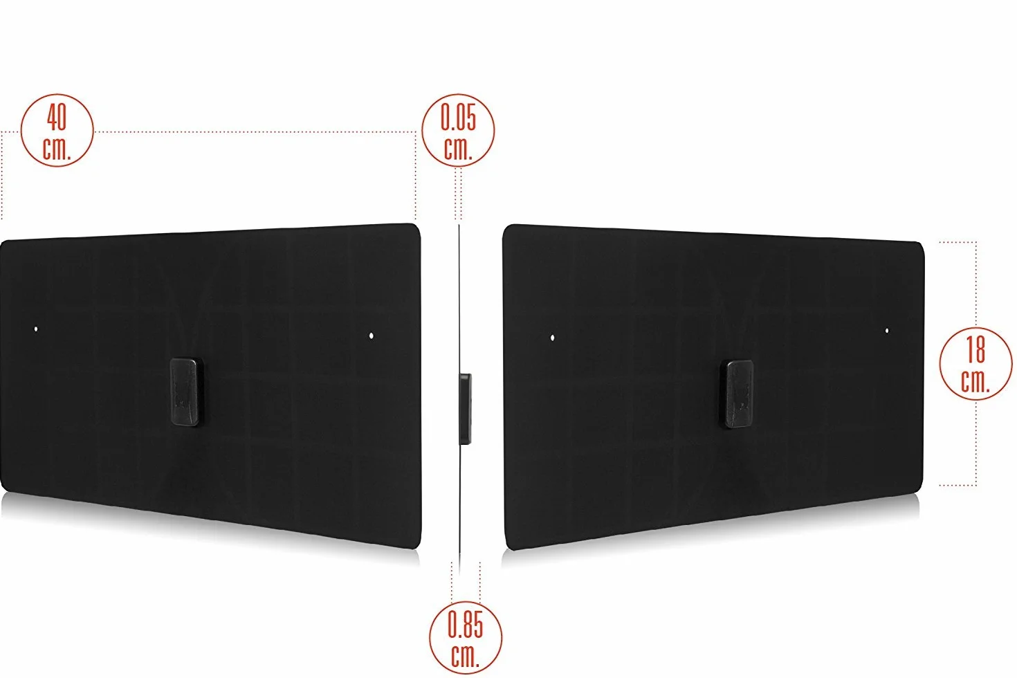 Monarch 50 czarna antena wewnętrzna HDTV - zasięg 50 mil, wielokierunkowa technologia i filtr 4G dla maksymalnego UHF/VHF/FM/USB Tuner TV / DVB-T/DVB-T2/DAB odbiór radiowy