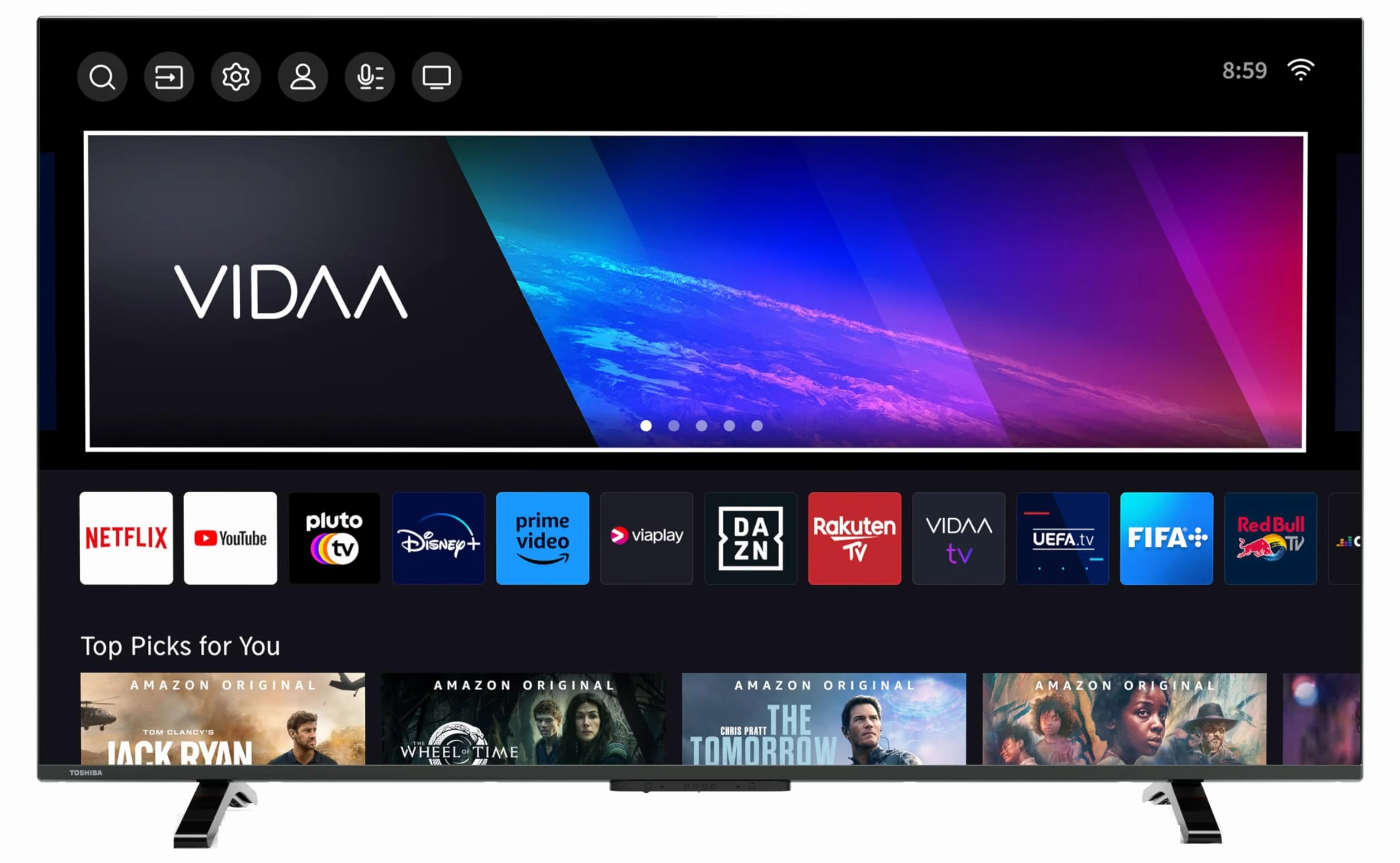 Toshiba 40LV2E63DAZ 40-calowy telewizor Smart TV Full HD HDR potrójny tuner Bluetooth Dolby Audio
