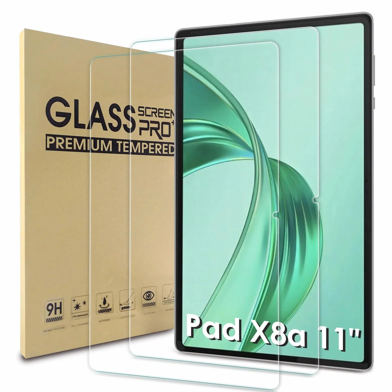 Folia ochronna z hartowanego szkła 2.5D Honor Pad X8a 11" 2024, pakiet 2 sztuki, odporna na zarysowania