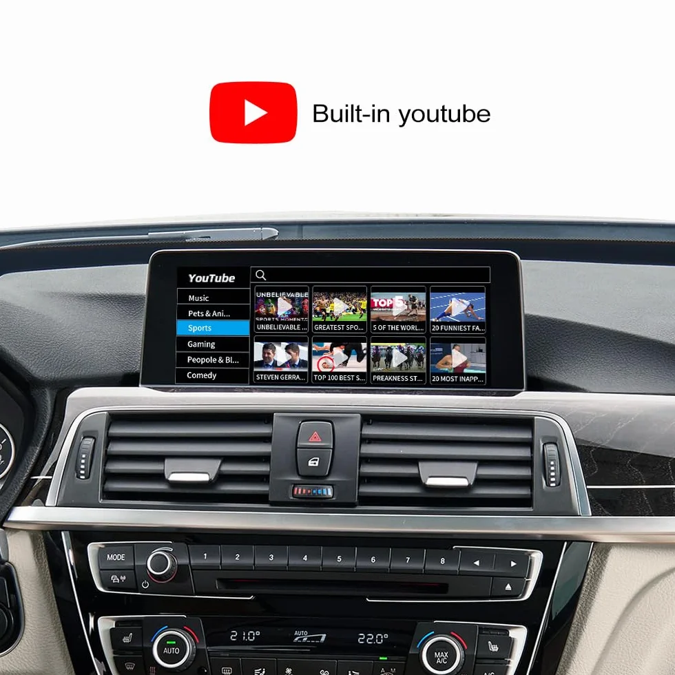 Andream Bezprzewodowy adapter interfejsu CarPlay Android Auto MMI kompatybilny z BMW CIC System Seria 1 2 3 4 5 7 X1 X3 X4 X5 X6 X7 Mini I3 Z4 I8