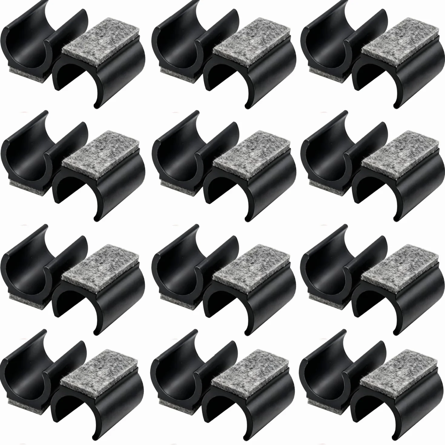 24 x ślizgacze na krzesła na płozach z filcem, 25 mm, podkładki do mebli, ochrona podłogi, nóżki krzesła, tłumiące hałas podkładki filcowe do krzeseł bujanych i mebli