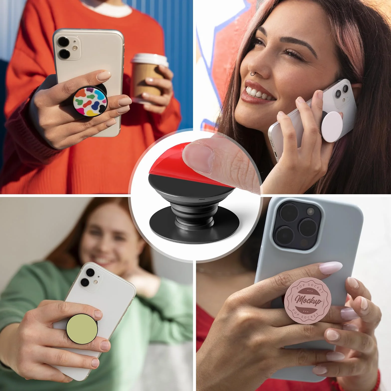 Dwustronne lepkie podkładki okrągłe samoprzylepne do telefonu 15 szt.
