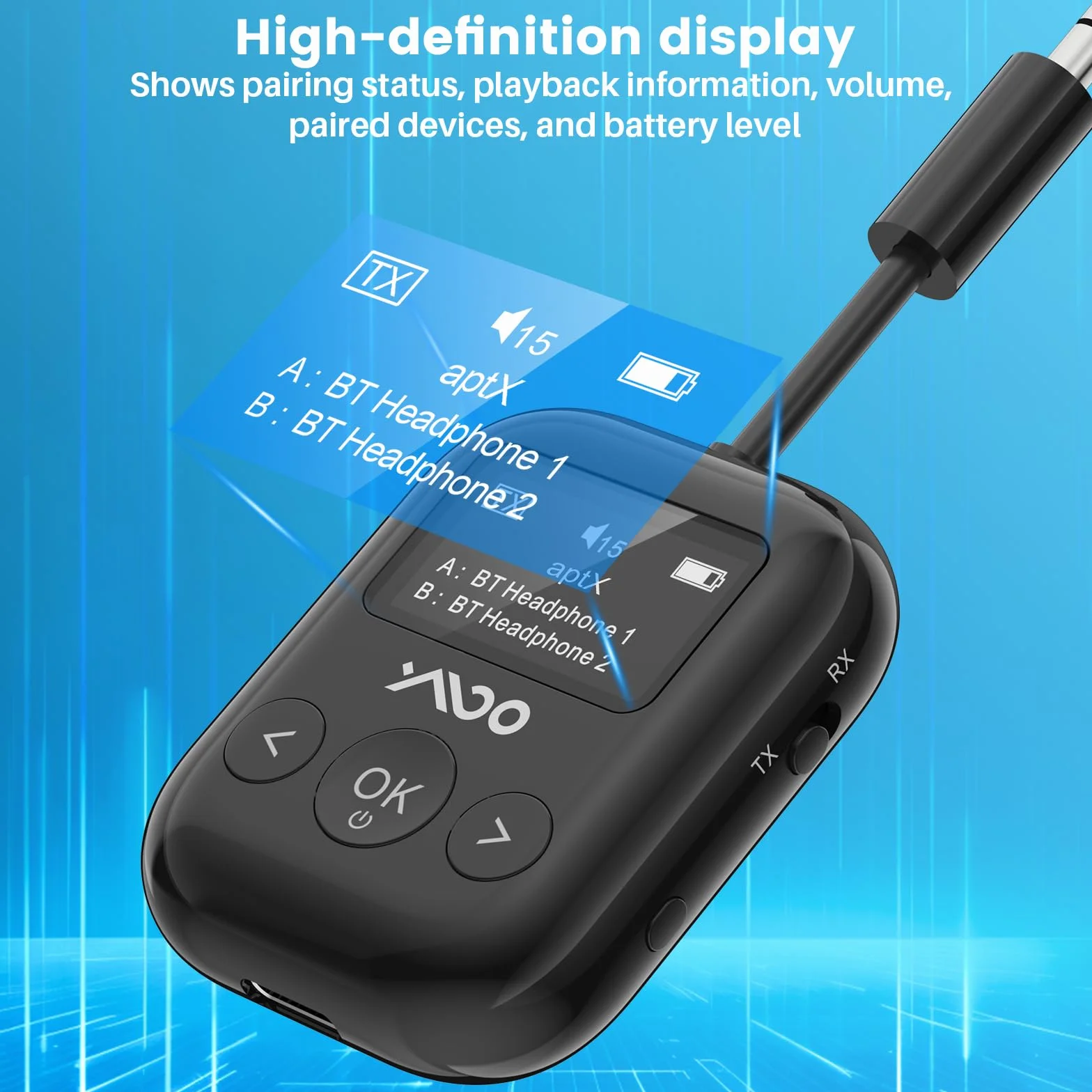 YMOO SafeFly Min+ nadajnik Bluetooth Czarny odbiornik Bluetooth Adapter do samolotu