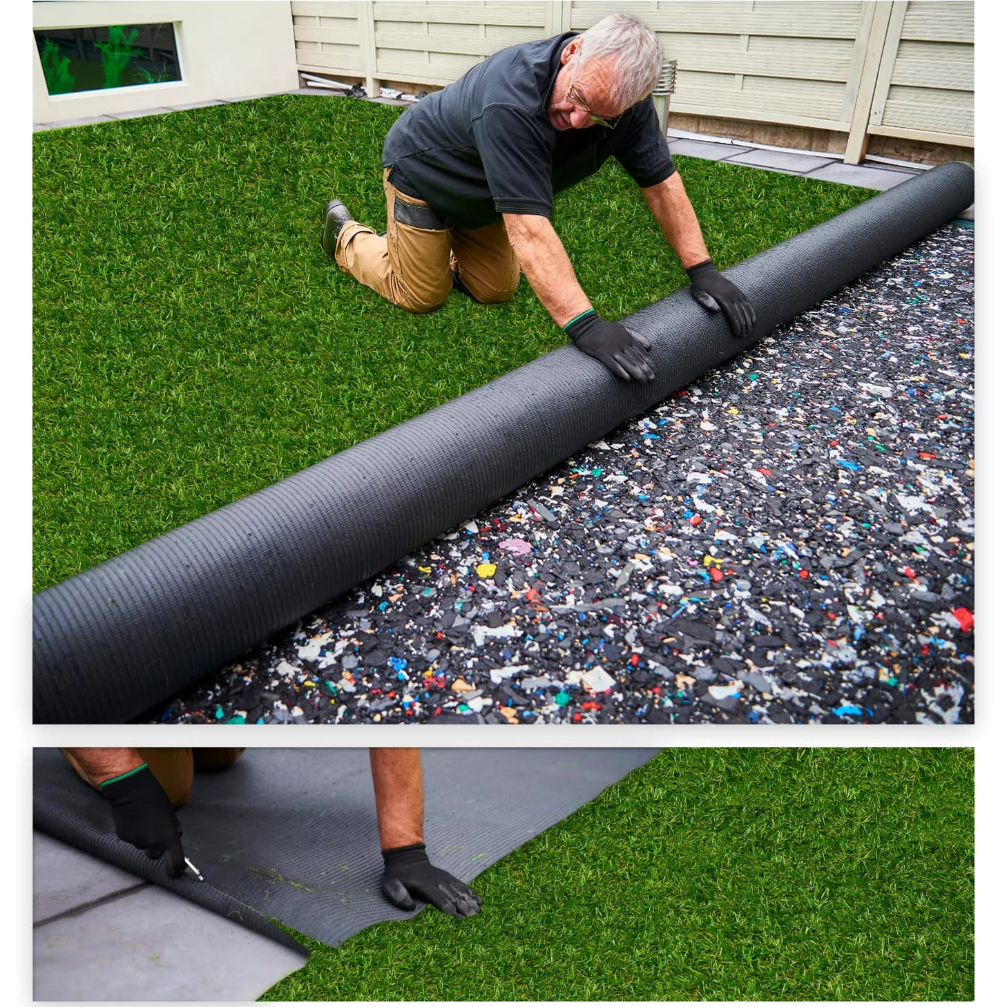 MDEKOR Sztuczna trawa do użytku na zewnątrz – sztuczna trawa odporna na warunki atmosferyczne, dywan trawnikowy, towar sprzedawany na metry, zielony, 300 x 200 cm, przepuszczająca wodę wykładzina balkonowa, z drenażem, 200 cm szerokości, o wyglądzie prawd