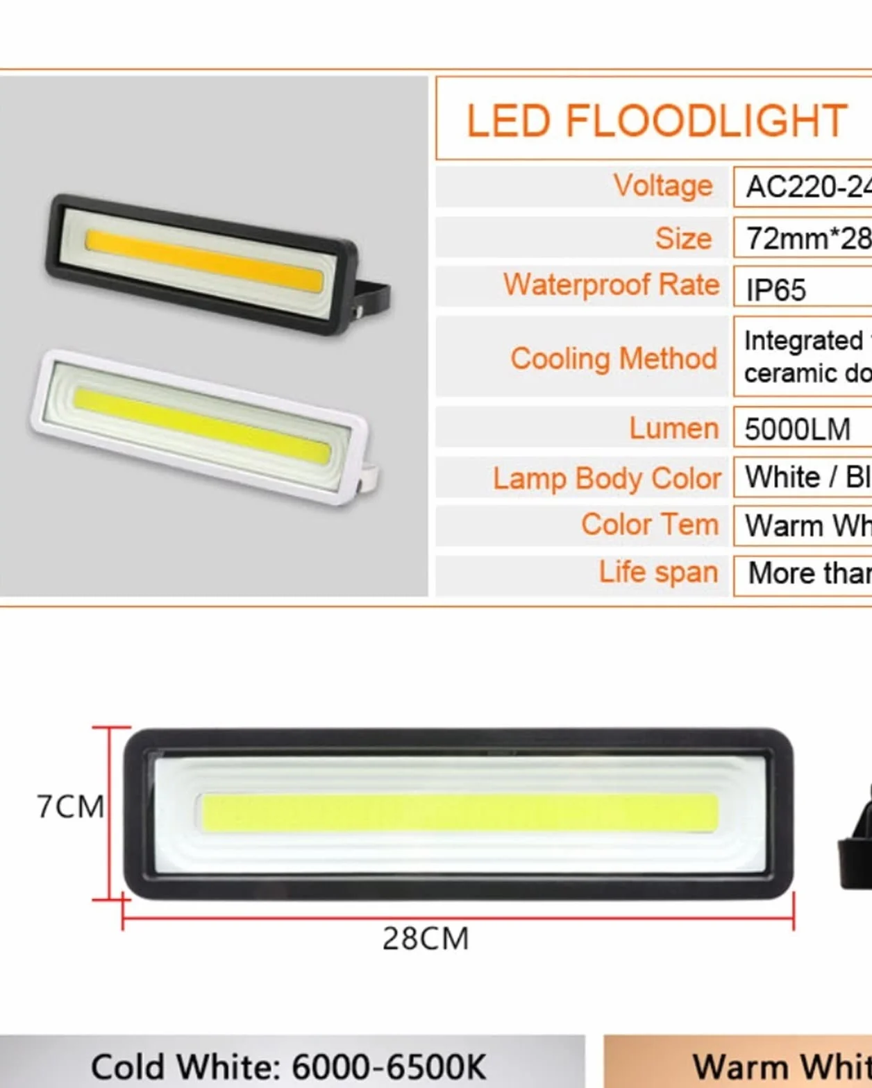 lampy solarne, Projektor światła Reflektor Zewnętrzny Budownictwo Obudowa Garaż Brama Lampa lampa(White Warm White a)