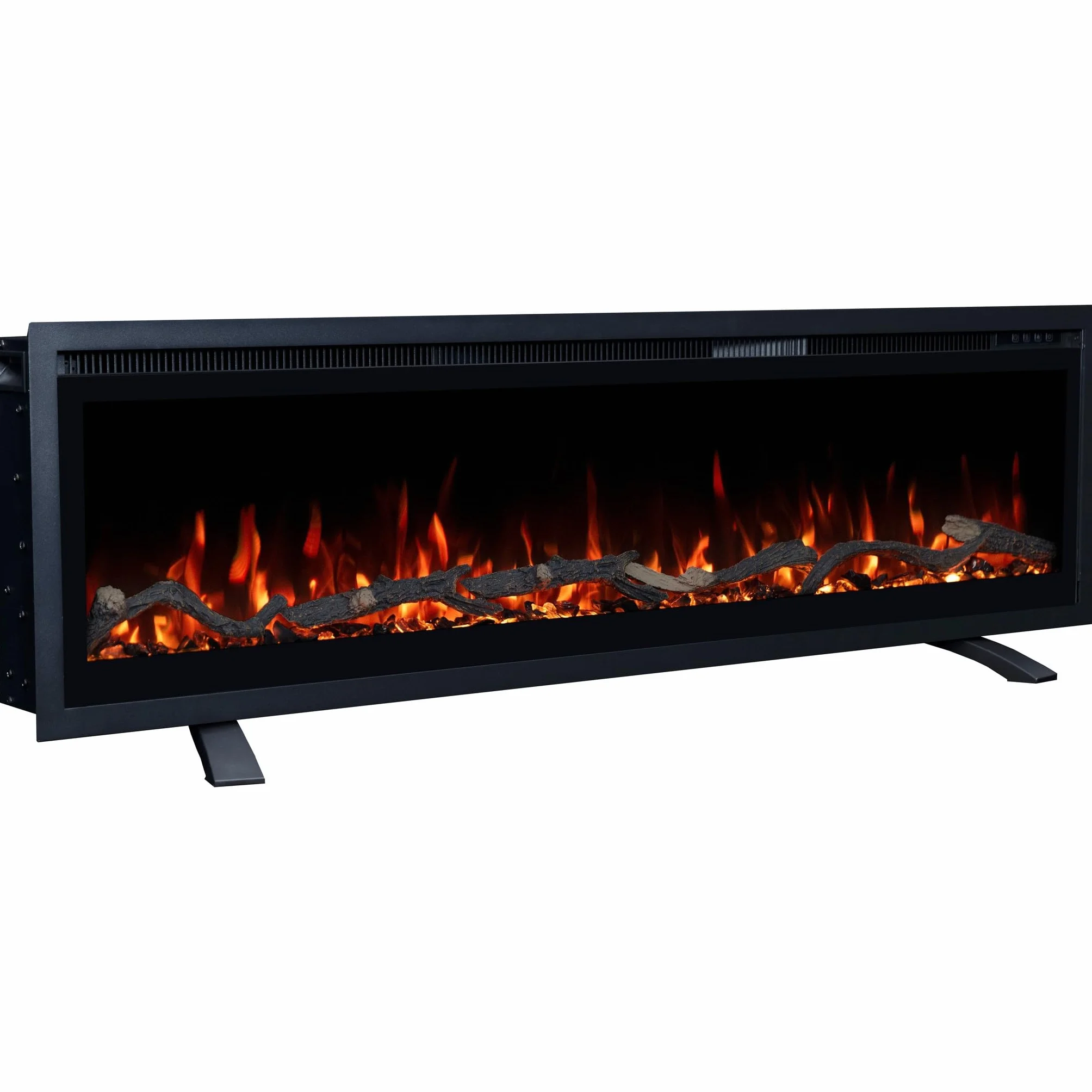 Kominek elektryczny Emotion Flame Regal 182 - ogień premium - na ścianę i do zabudowy - 182x35x12 cm - kominek LED z grzaniem 900/1800 W