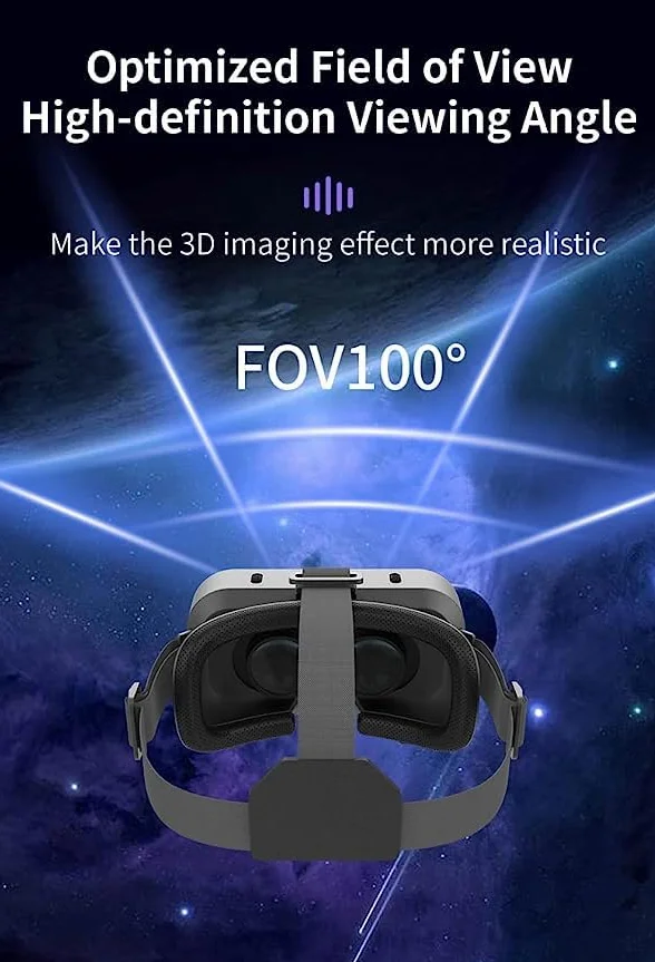 Okulary VR do telefonu komórkowego z pilotem zdalnego sterowania, 3D VR, okulary do wirtualnej rzeczywistości, do komputerów stacjonarnych, ochrona przed niebieskim światłem, pasuje do iPhone i