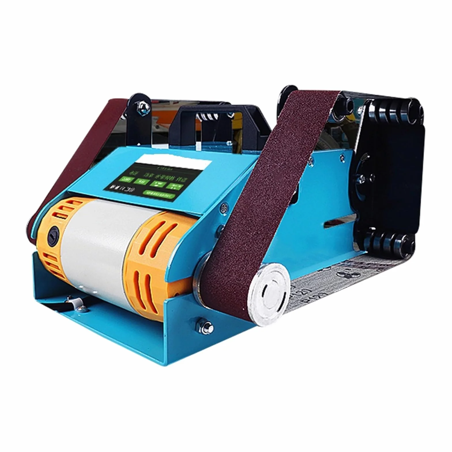 Polerka, szlifierka oscylacyjna, 950W szlifierka taśmowa Mini elektryczna szlifierka taśmowa DIY maszyna do papieru ściernego wielofunkcyjna ostrzałka do noży szlifierka do szlifowania, polerowania