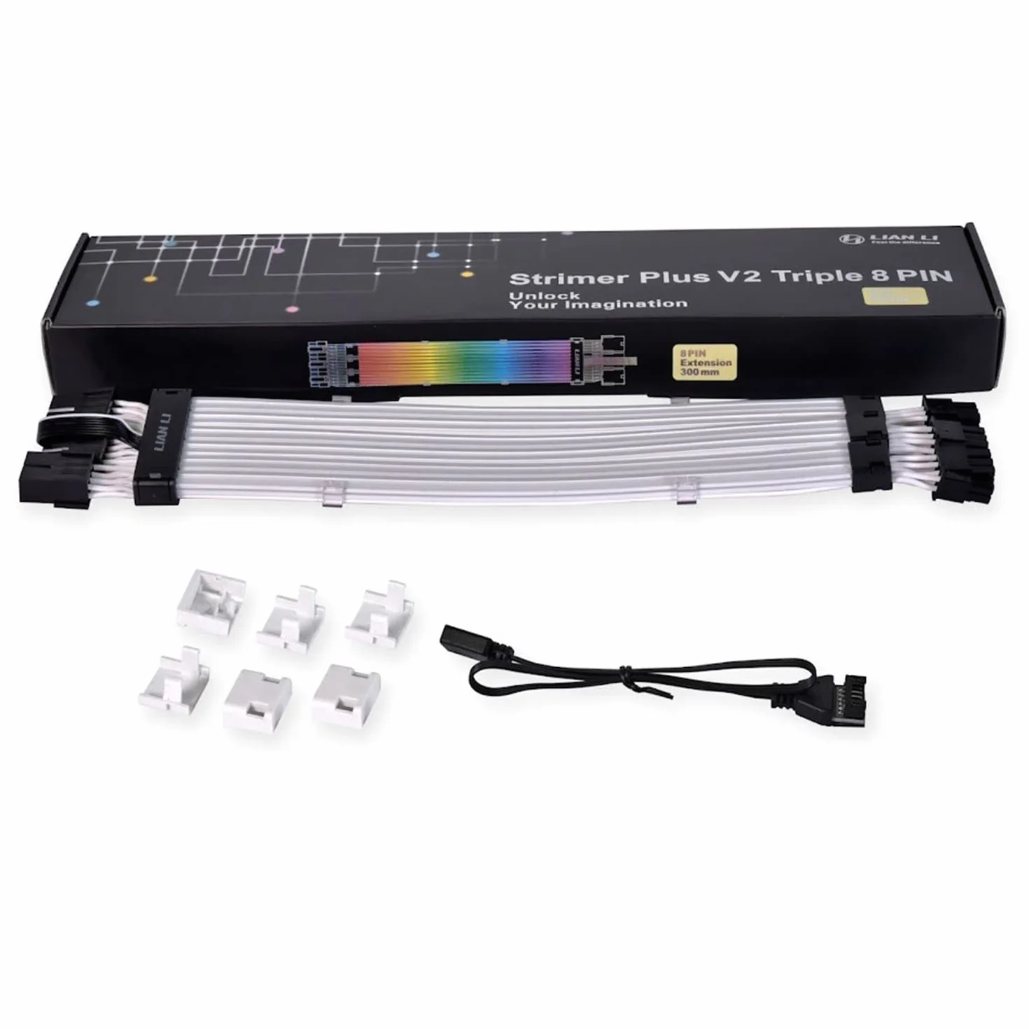 Lian-Li Strimer Plus V2 Triple PW12-PV2 BLACK Kabel RGB 8-pinowy Czarny