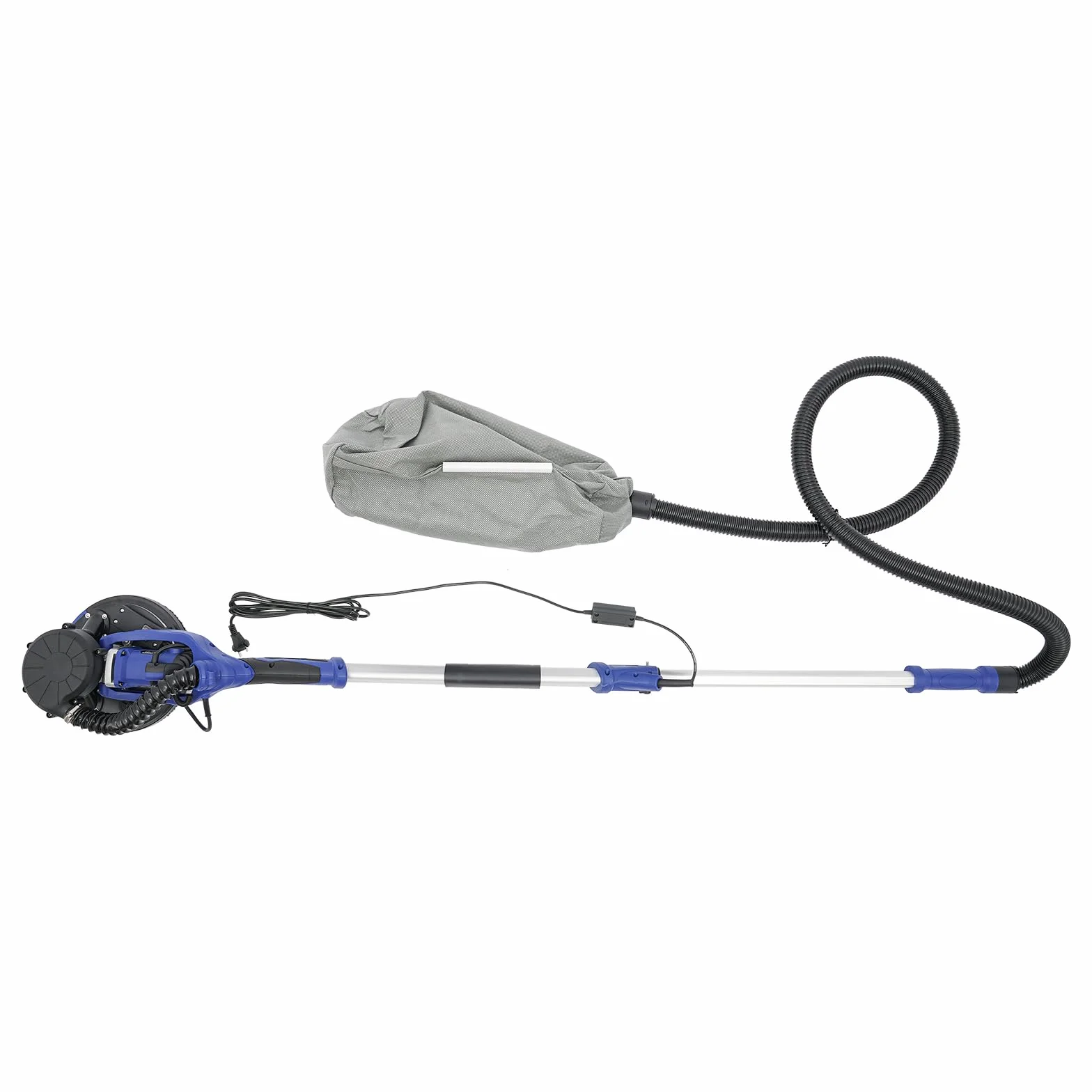 Szlifierka do płyt gipsowo-kartonowych, 750 W, szlifierka elektryczna, szlifierka sufitowa Ø 255 mm, 6 zmiennych prędkości, 800-1800 obr./min, oświetlenie LED (w zestawie 6 x papier ścierny, 2 x
