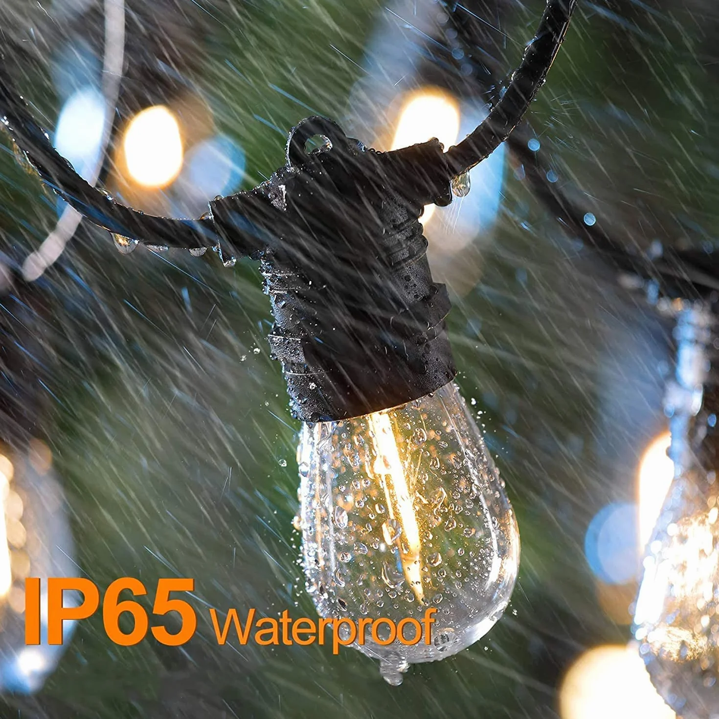 Premium girlanda świetlna zewnętrzna, kompletny zestaw IP65 - Oświetlenie zewnętrzne od 15 do 20 metrów z 15 do 40 wymiennymi żarówkami LED E27 w zestawie - LY Sweden (20m z 20 lampkami)