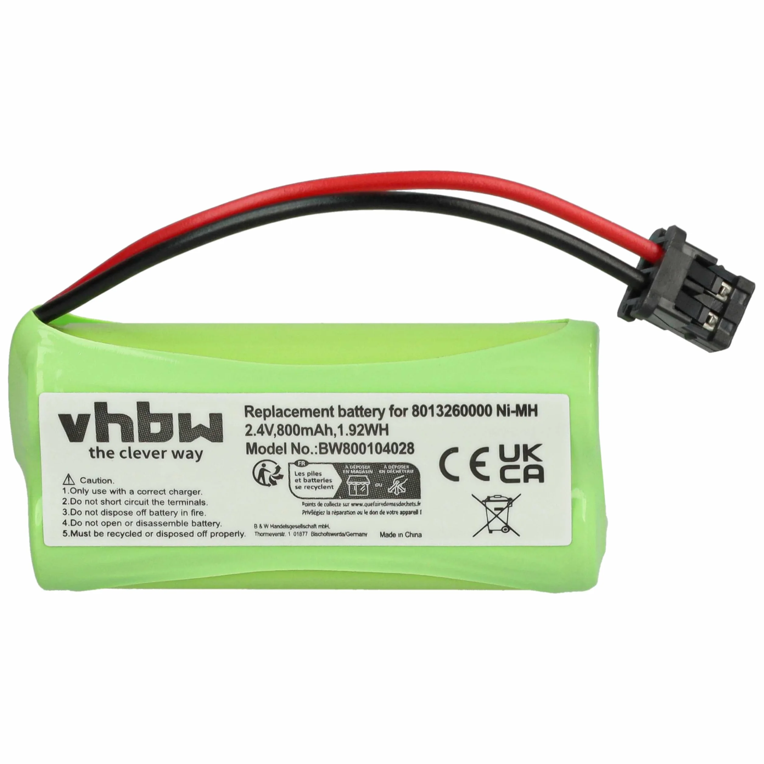 vhbw Bateria Zastępcza 800mAh 2,4V NiMH do Telefonu Bezprzewodowego