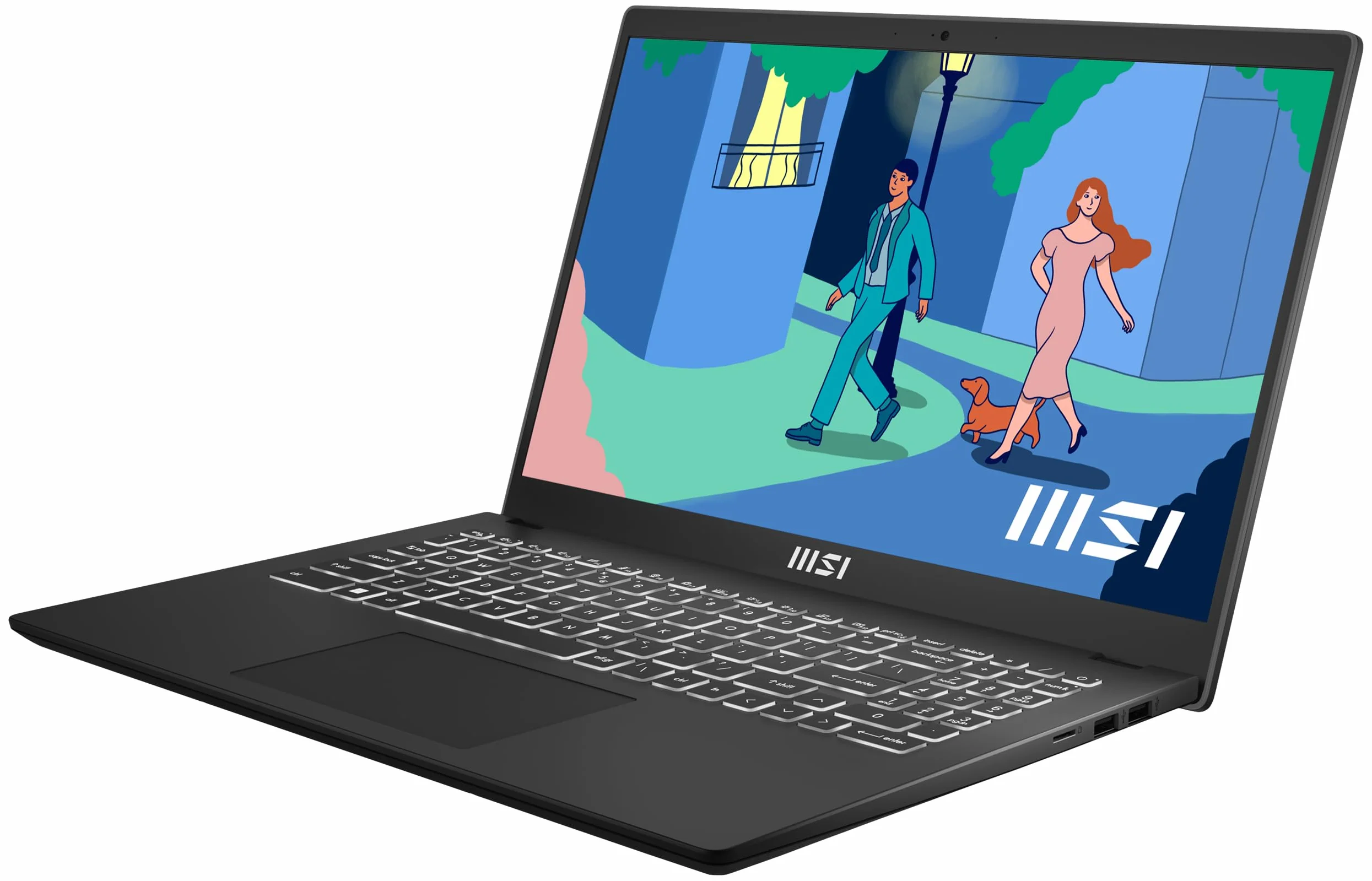 MSI Laptop 15,6" Full HD AMD Ryzen 5 7530U 16GB DDR4 RAM 512GB SSD AMD Radeon Graphics Windows 11 Home Czarny