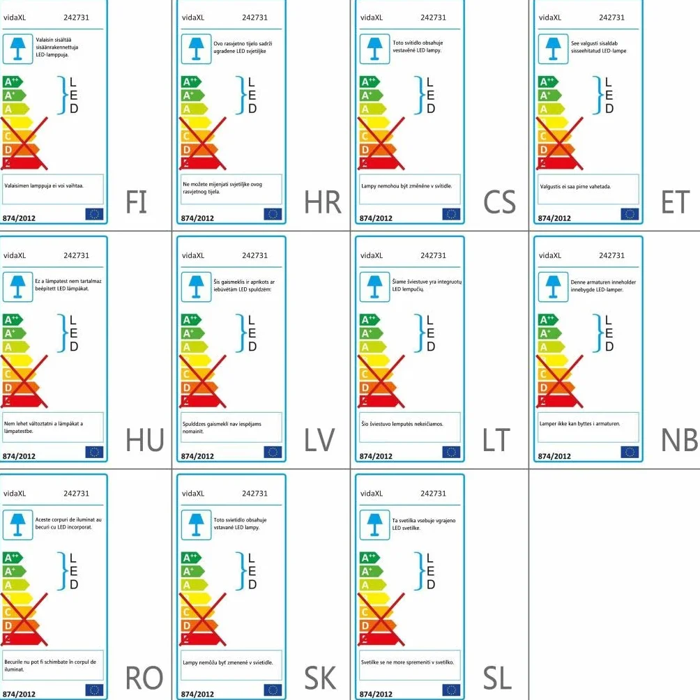 vidaXL Lampa podłogowa LED, przyciemniana, 23 W