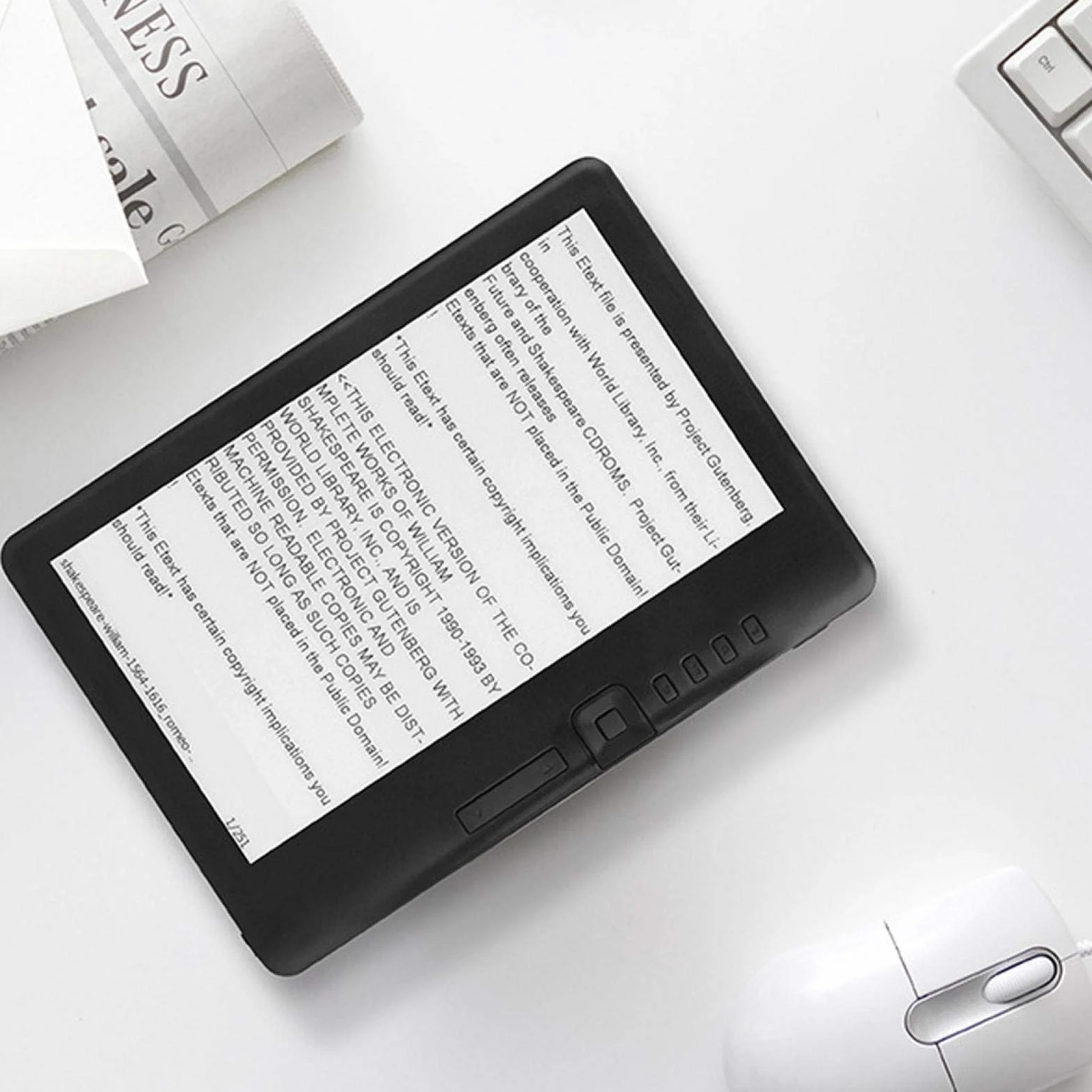 E-Reader,7-calowy wodoodporny przenośny ekran Tft Lcd Czytnik e-papierowych książek o rozdzielczości 800X480 + odtwarzacz audio, łatwy w obsłudze,wbudowana muzyka,wideo,zdjęcia (4/8/16 GB)(2#)