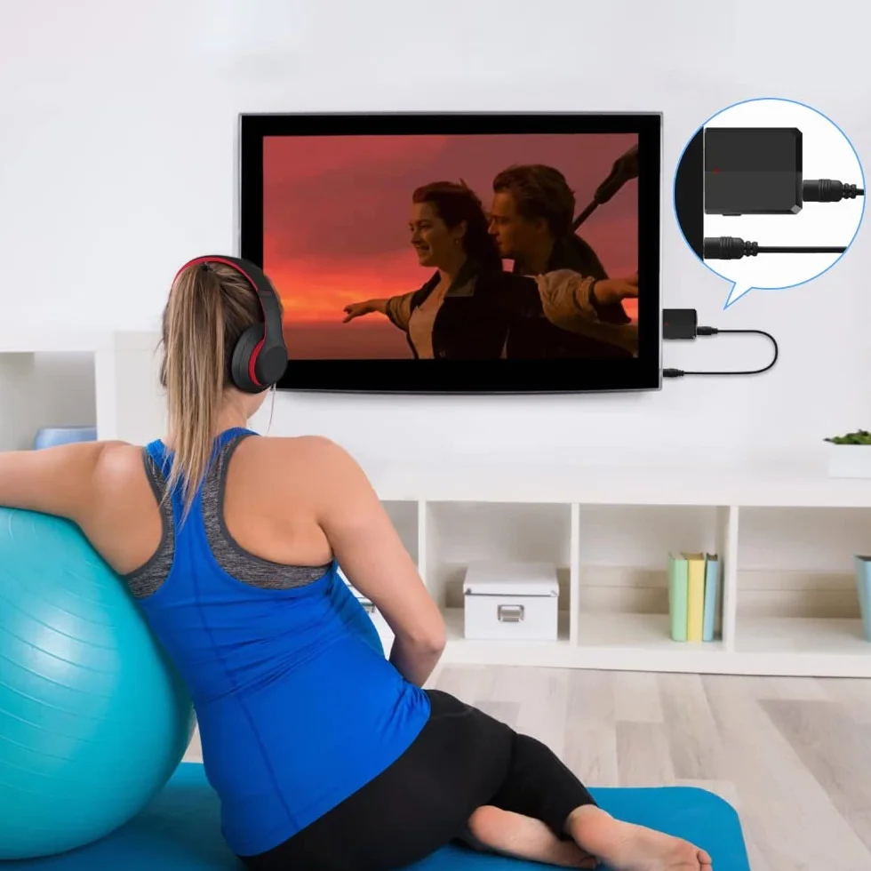 Retoo Adapter Bluetooth 5.0 odbiornik audio AUX 3,5 mm 2 w 1 nadajnik do samochodu PC TV redukcja szumów zestaw głośnomówiący zasięg 10 m