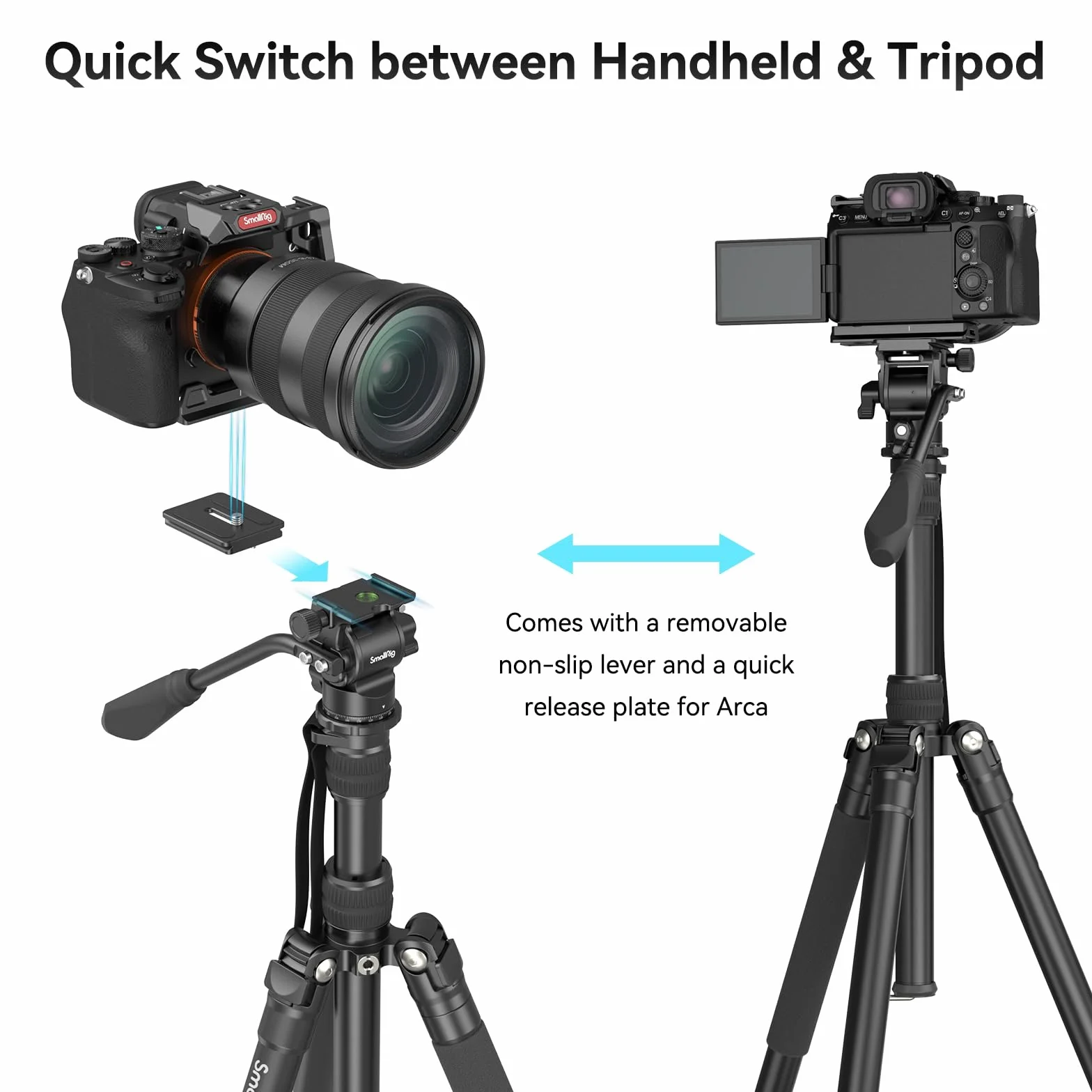 SMALLRIG 3760B Statyw aluminiowy 183 cm 3 kg do wideo transmisji na żywo vlogowania