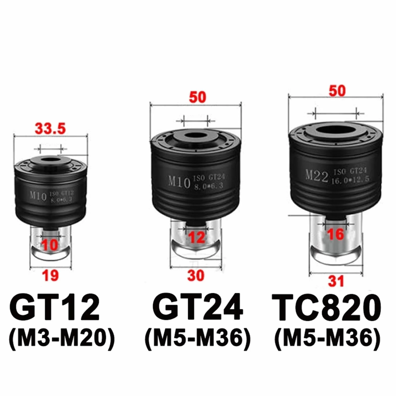 Uchwyt gwintownika MT3 MT BT30 BT do GT12 GT24 M4 M6 M8 M12 Teleskopowa rama uchwytu gwintownika z zabezpieczeniem przed przeciążeniem (GT24-M24, norma ISO)