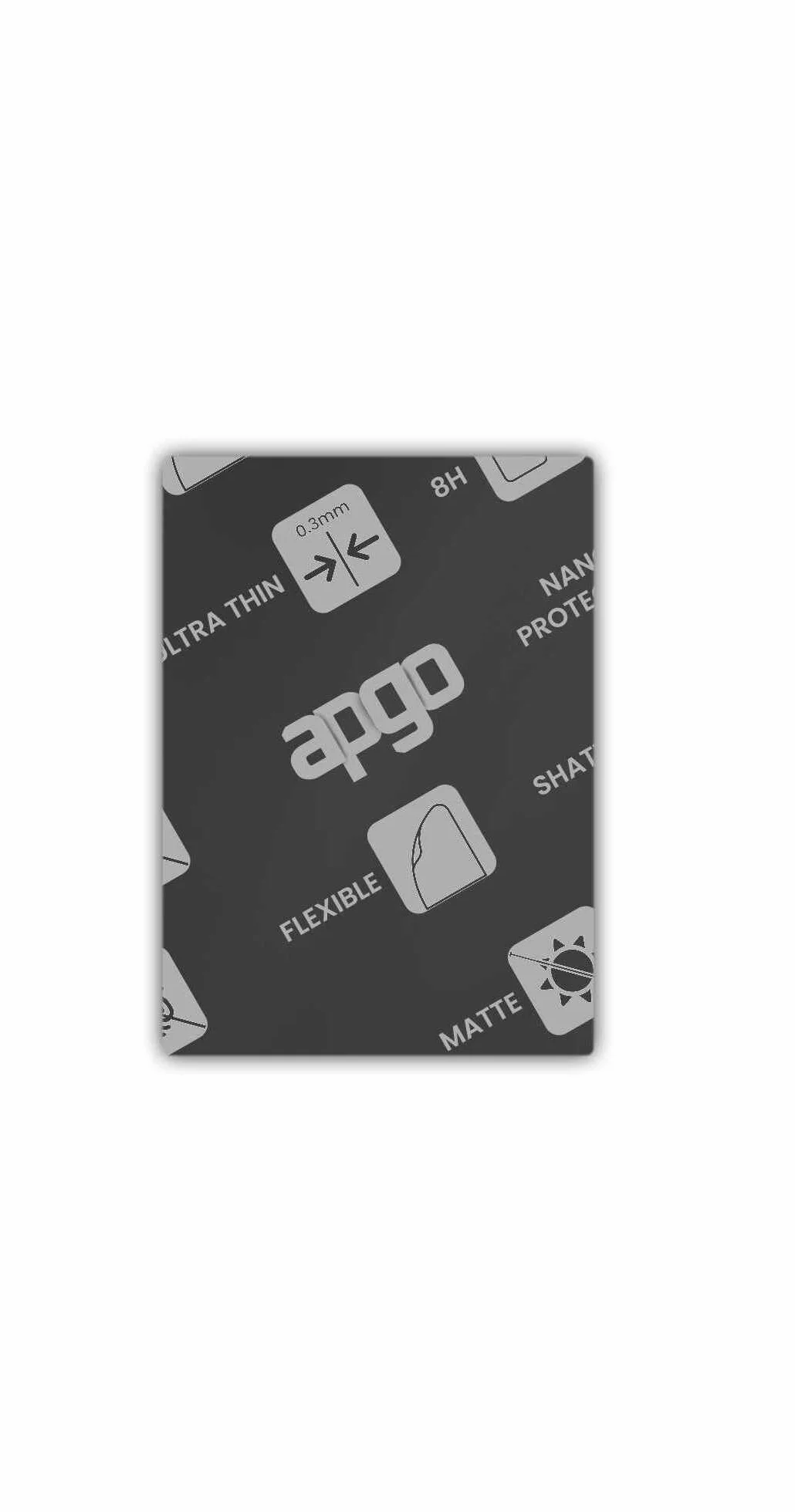 apgo MATTE Hybrid Glass Screen Protector do Bosch Kiox 300, szkło hybrydowe MATOWE, zamiennik hartowanego