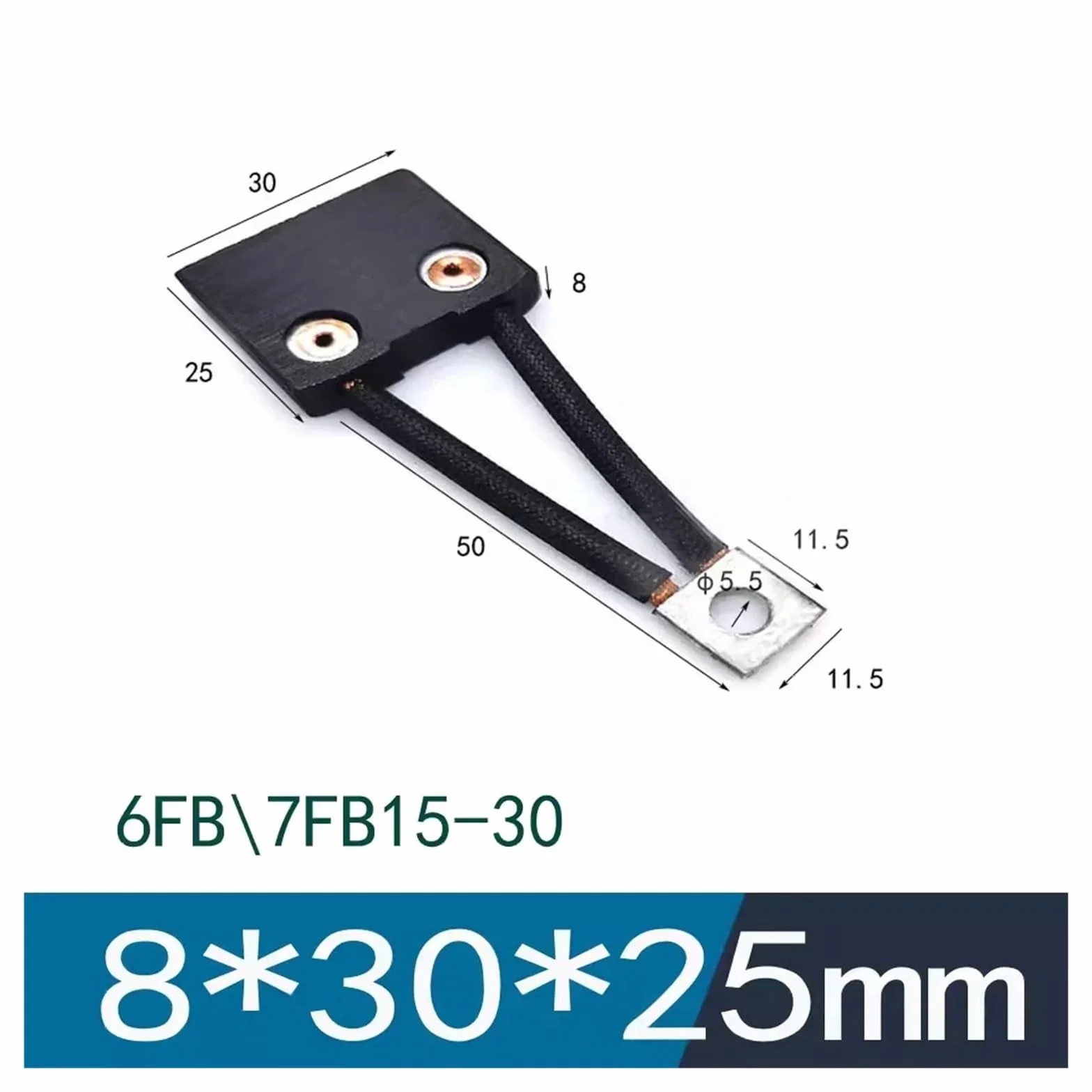 Szczotka węglowa do silnika kierowniczego 8x30x25mm 14512-22501-71 nadaje się do części wózków widłowych model 4FB25 7FB10/15/30. (8X30X25MM 10PCS)