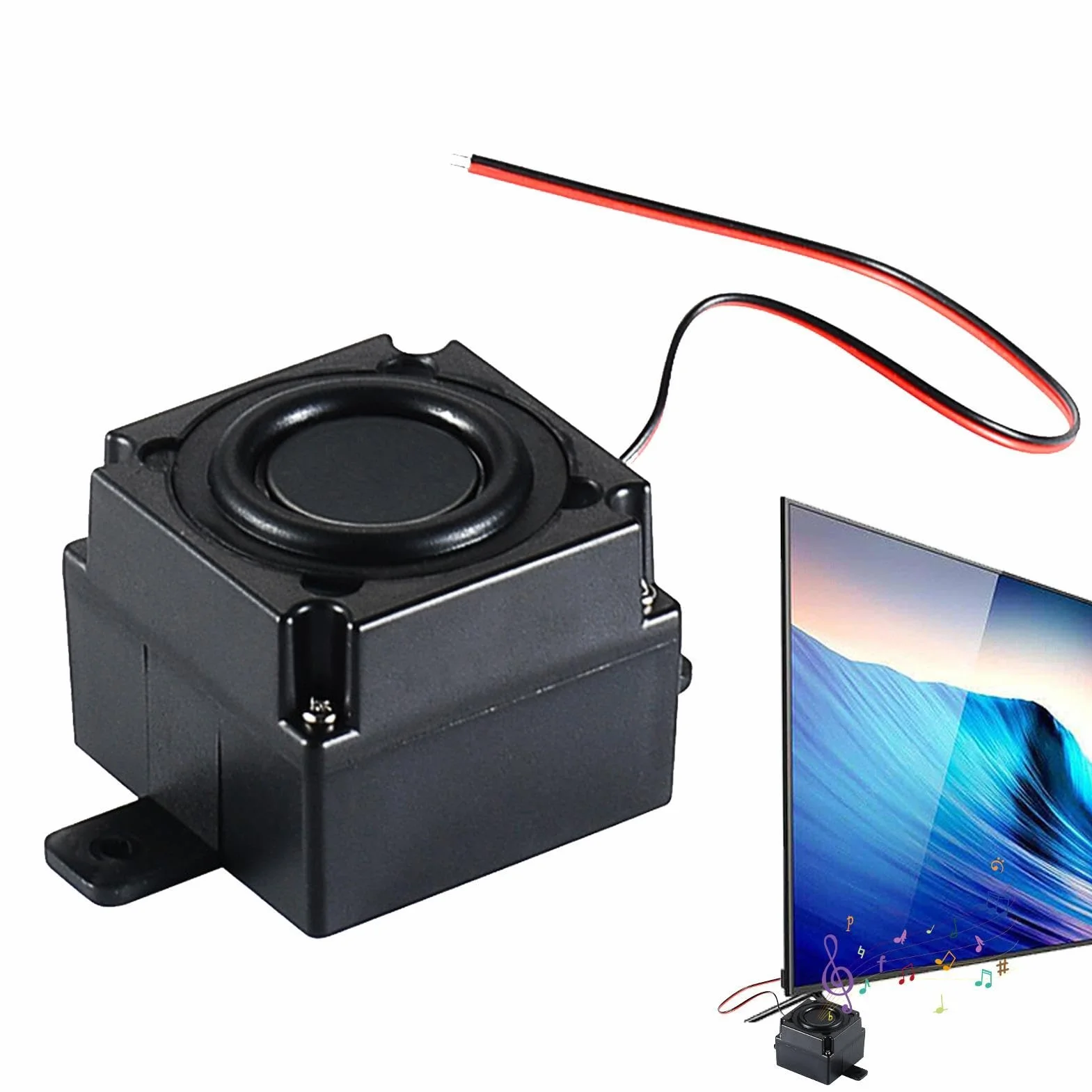 Bass Shaker, audio wzbudnica - Przetwornik głośnika rezonansu na wyraźne dźwięk - Urządzenie audio, podręcznik dotykowy, antywibracja, mały subwoofer do salonu, sypialni, biur