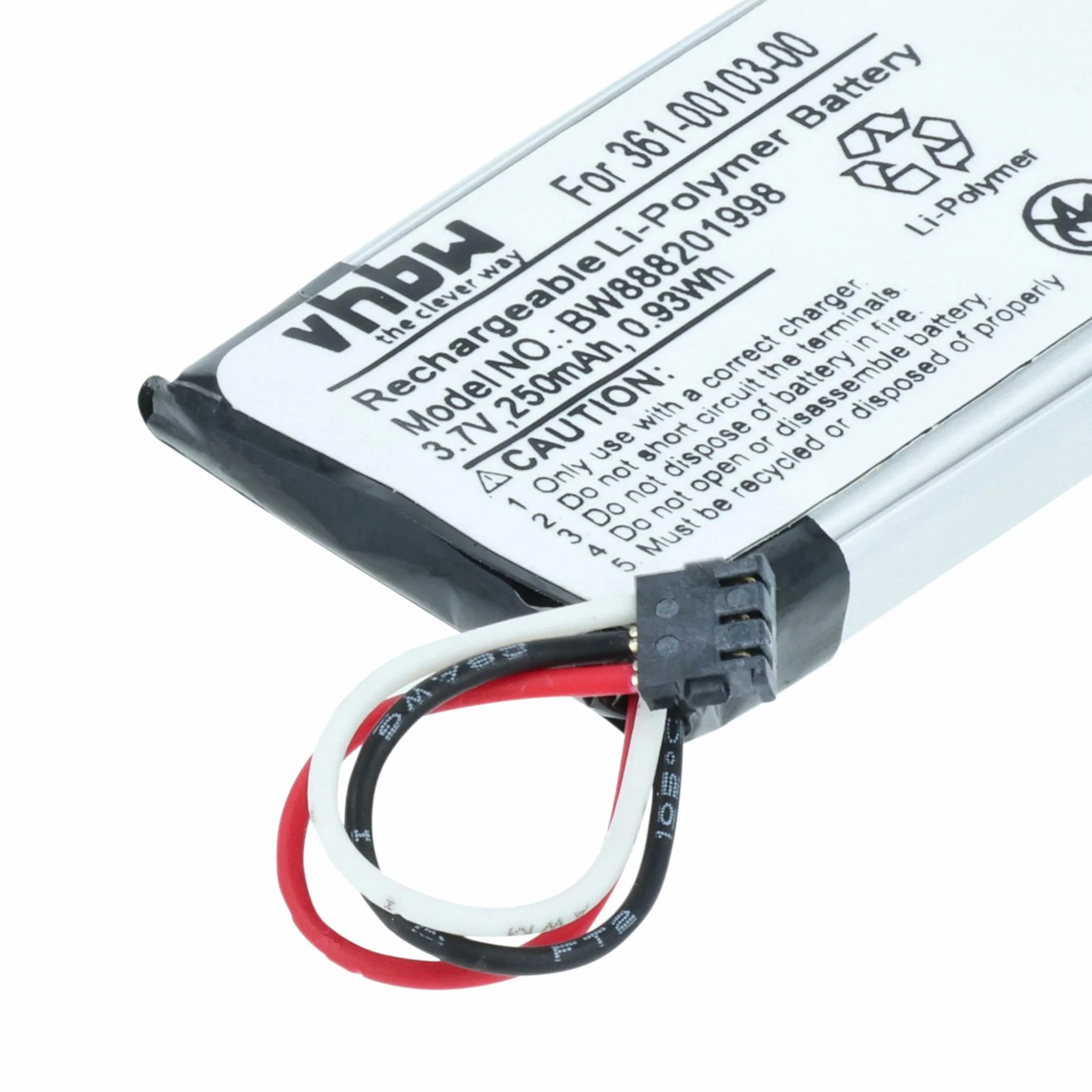 vhbw Bateria zamienna do kamery Garmin 361-00103-00 250 mAh 3,7 V litowo-polimerowa
