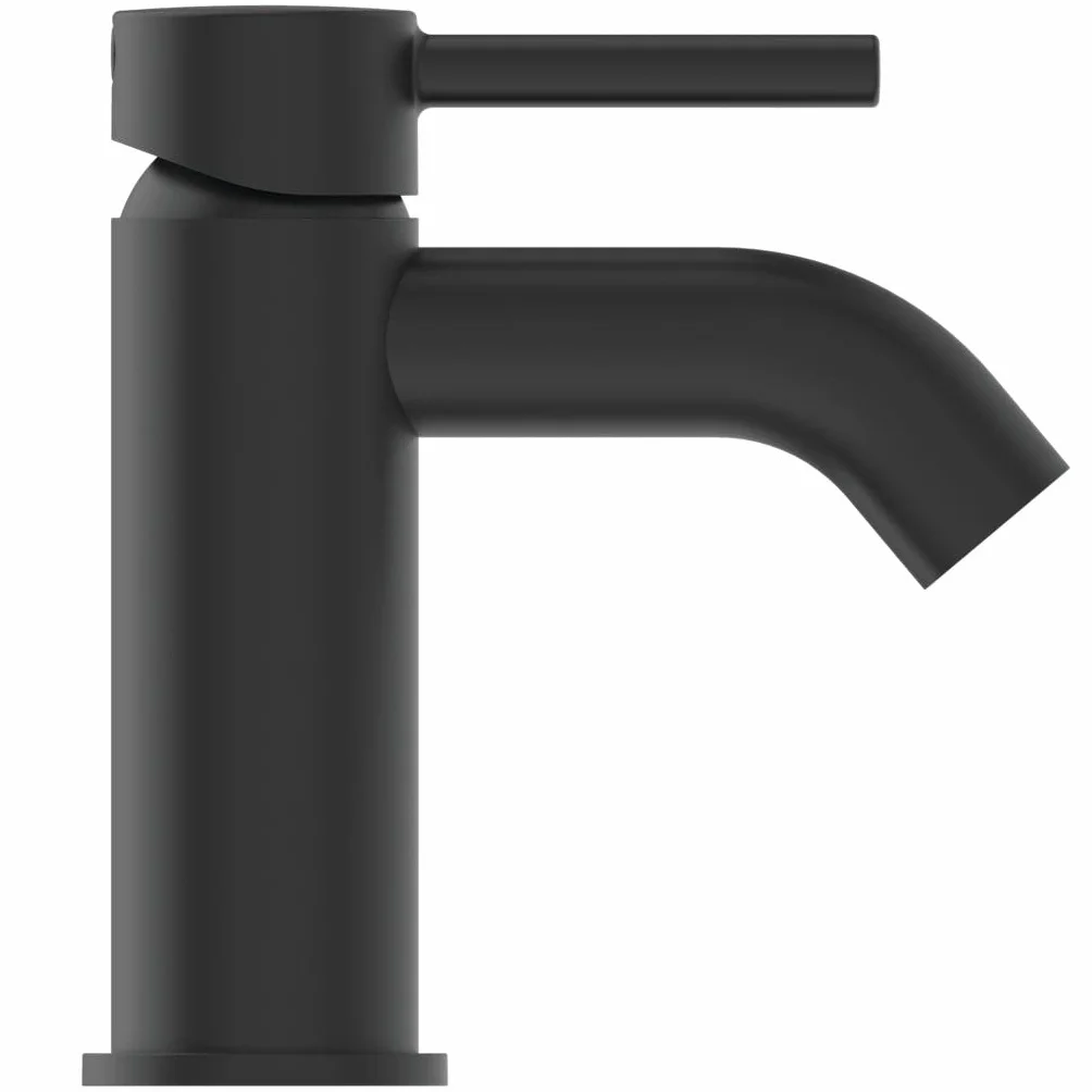 Ideal Standard BC268XG Ceraline bateria umywalkowa bez odpływu, bateria łazienkowa z wylewką, bateria mieszakowa, umywalka, oszczędzająca wodę, czarna (Silk Black)