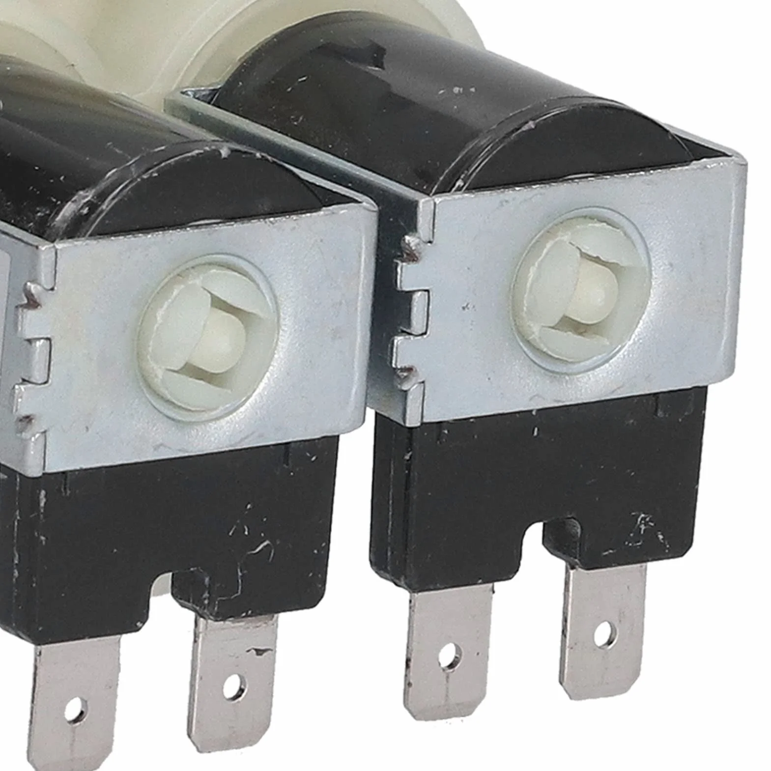 Ejoyous Uniwersalna Pralka Zawór Wlotowy Wlotowy część Zapasowa, Zawór Podwójny AC220V-240V z Stopem PP+ Aluminium do Pralki Bębnowej w Pełni Automatyczne Pralki