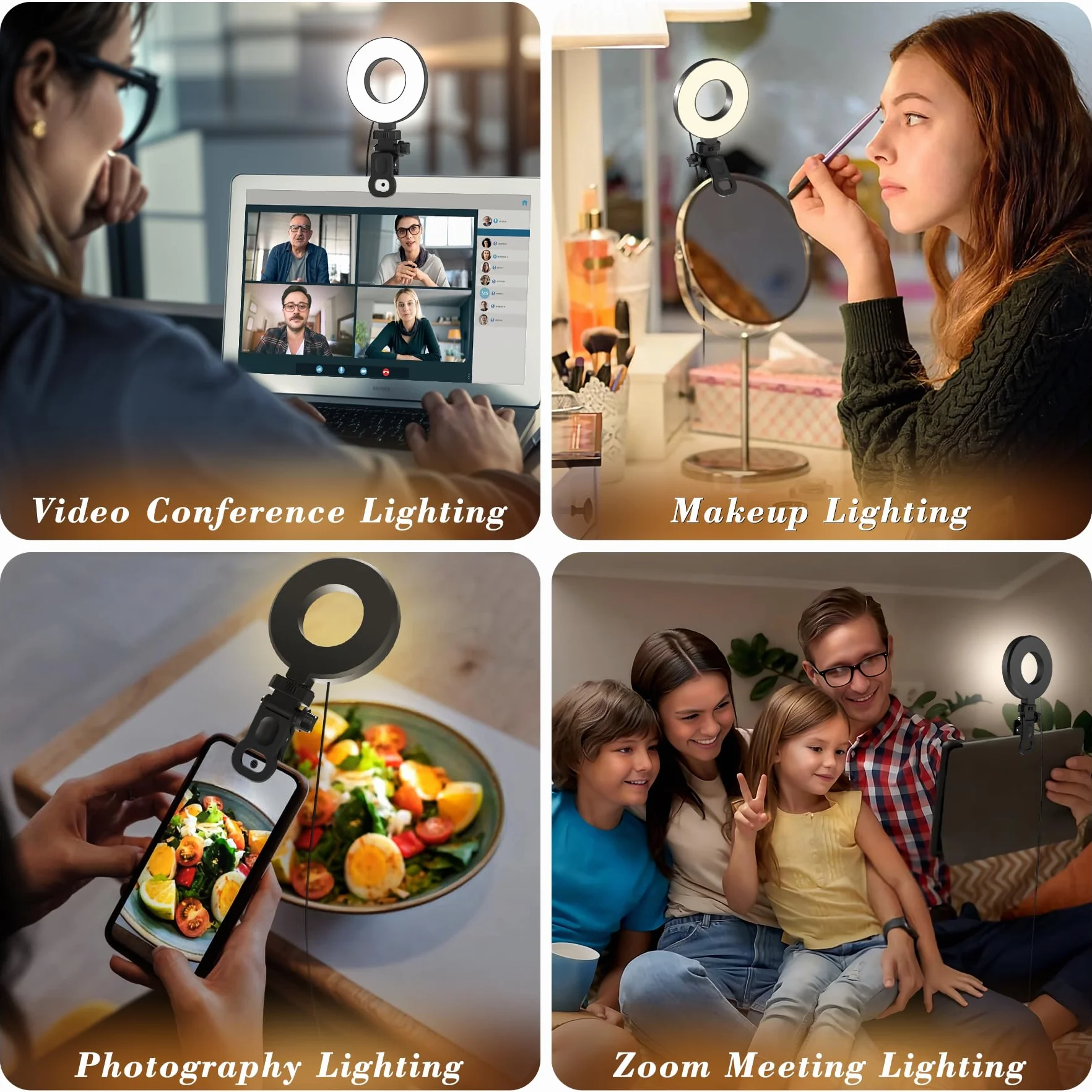 Mojimdo Lampa Pierścieniowa 23LED USB z Timerem do Laptopa, Wideokonferencji