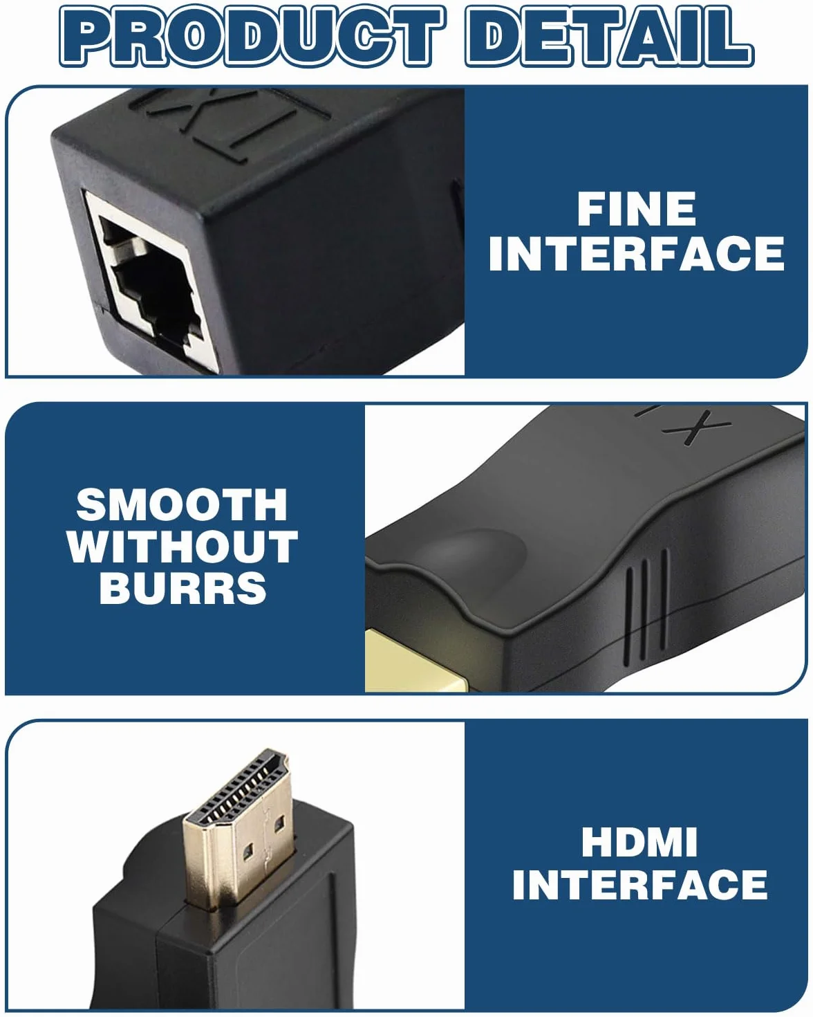 Przedłużacz HDMI na RJ45 Extender przez Cat 5e/6 do 30 m Nadajnik i Odbiornik