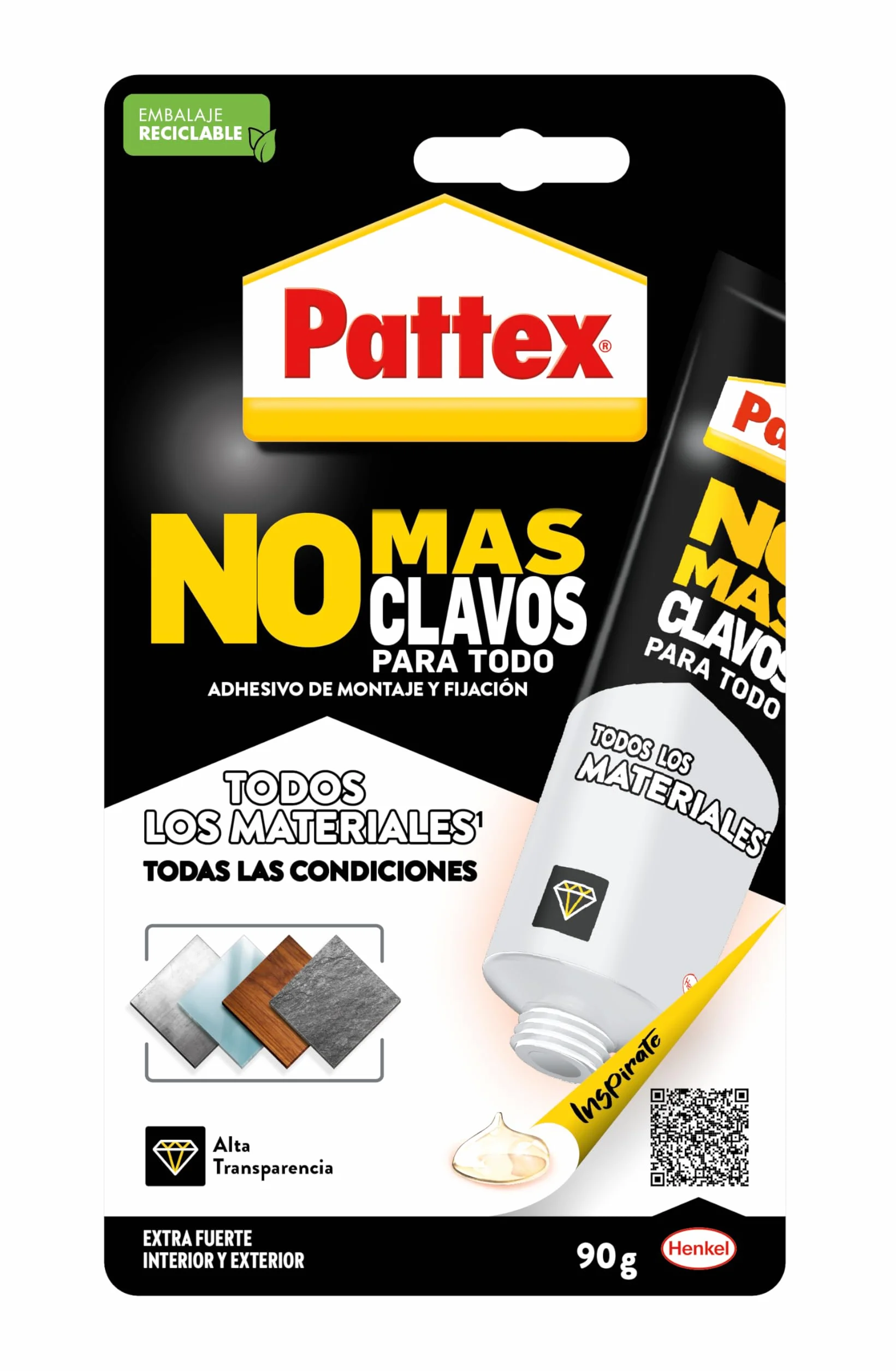 Pattex 2087157 – sella-pega One dla wszystkich kryształów (90 g), kolor przezroczysty