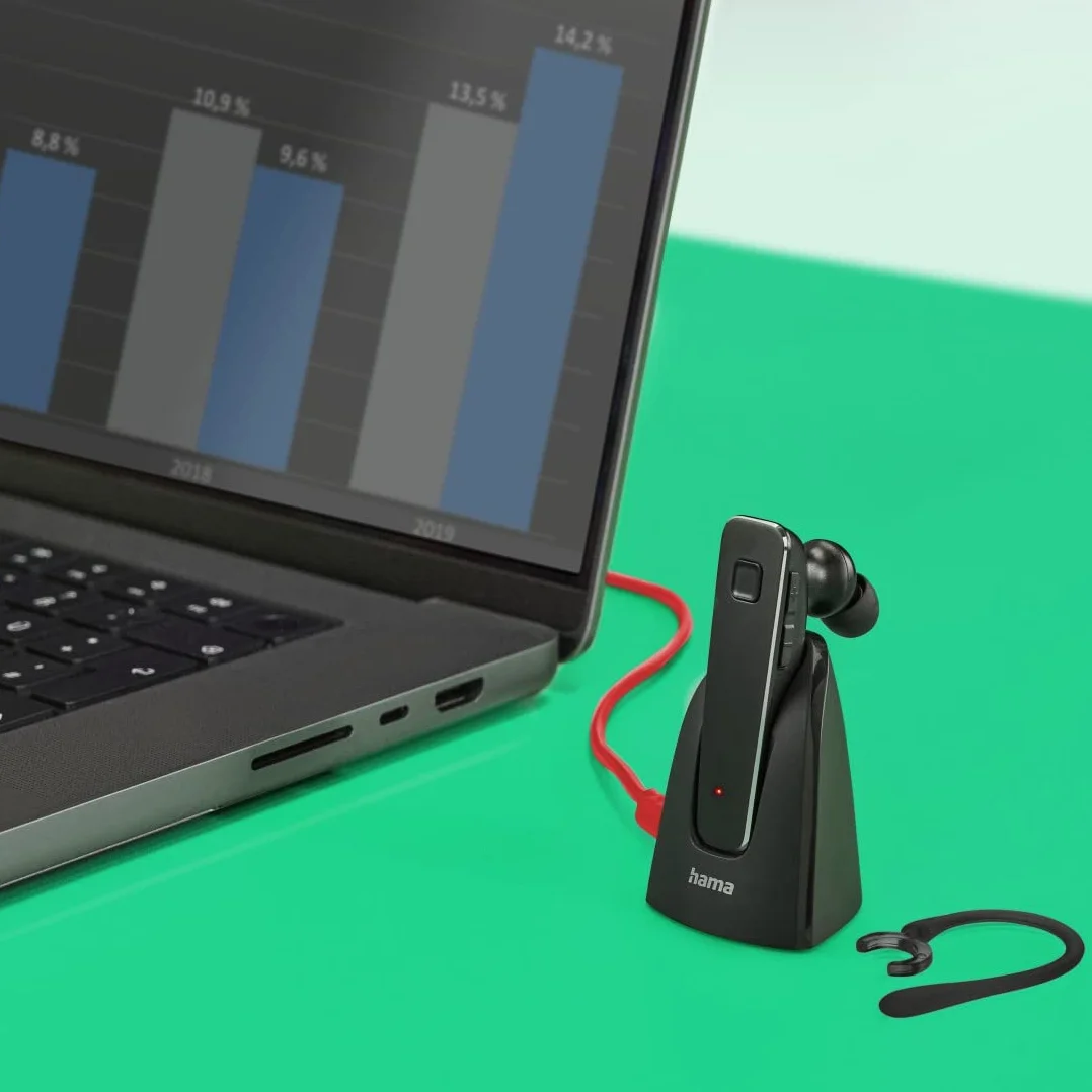 Hama Zestaw słuchawkowy Bluetooth MyVoice2100 Mono Headset 5.0 akumulator 80 h bezprzewodowy