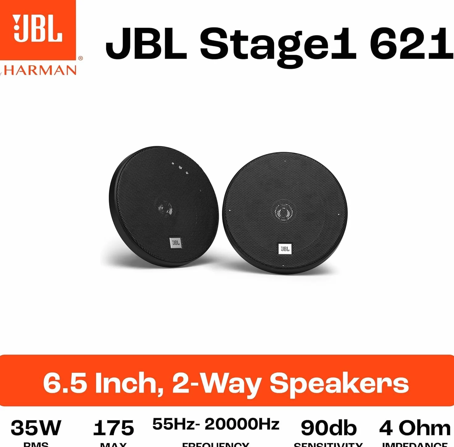 Jbl Stage1 621 Głośniki Samochodowe 16,5 cm Czarny