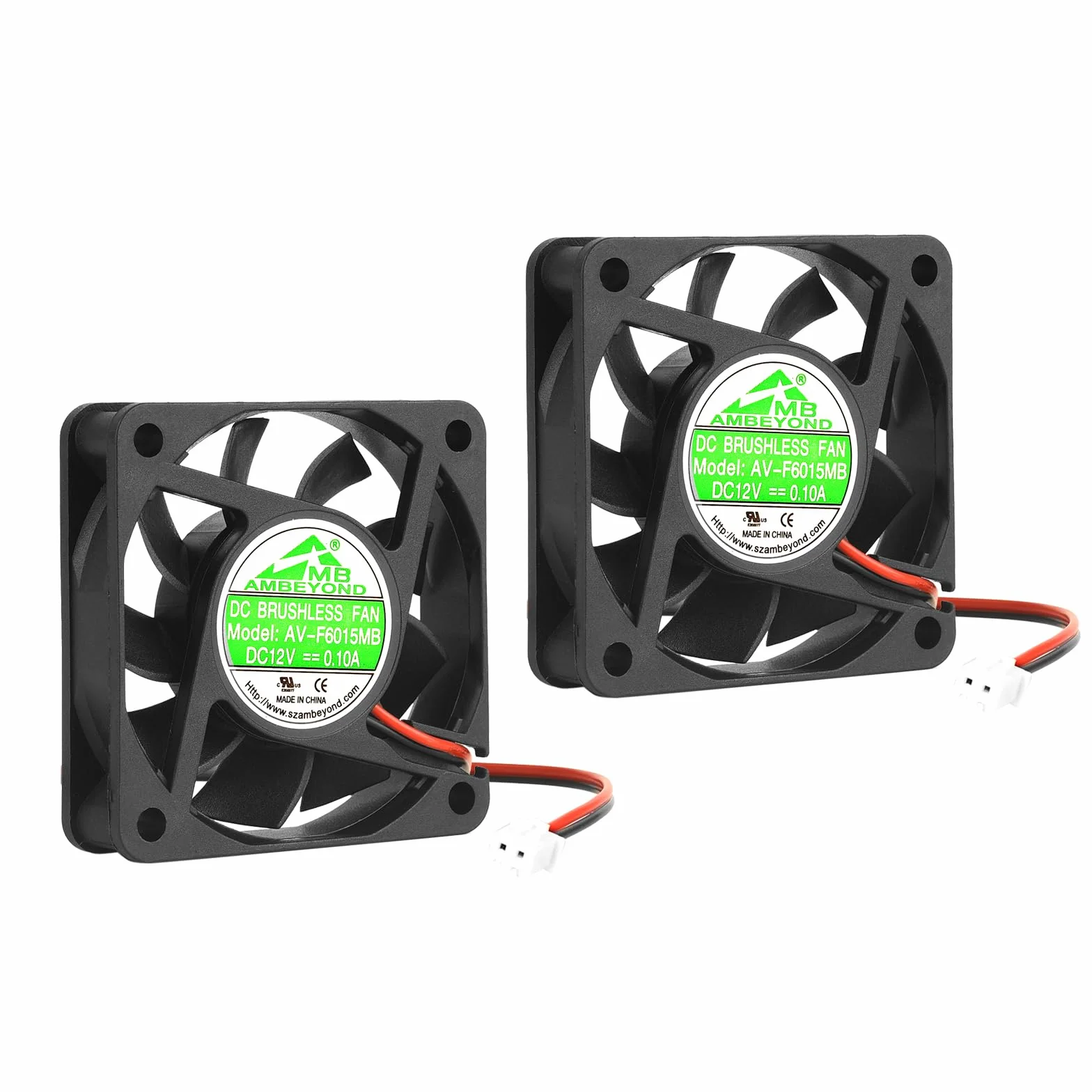 Wentylator chłodzący bezszczotkowy 12 V DC 60x60x15 mm 2-pin łożysko kulkowe 6015