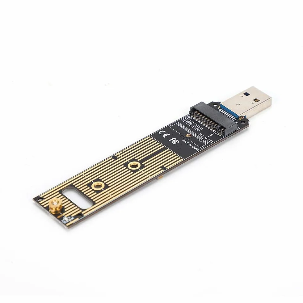 Adapter M.2 NVMe SSD na USB, USB 3.1 Gen2 konwerter kart portowych z 10 Gbit/s, do 2 Ngff M Key Reader M Key Pcie Tangxi Vers N M.2 Nvme SSD na płytkę adaptera USB