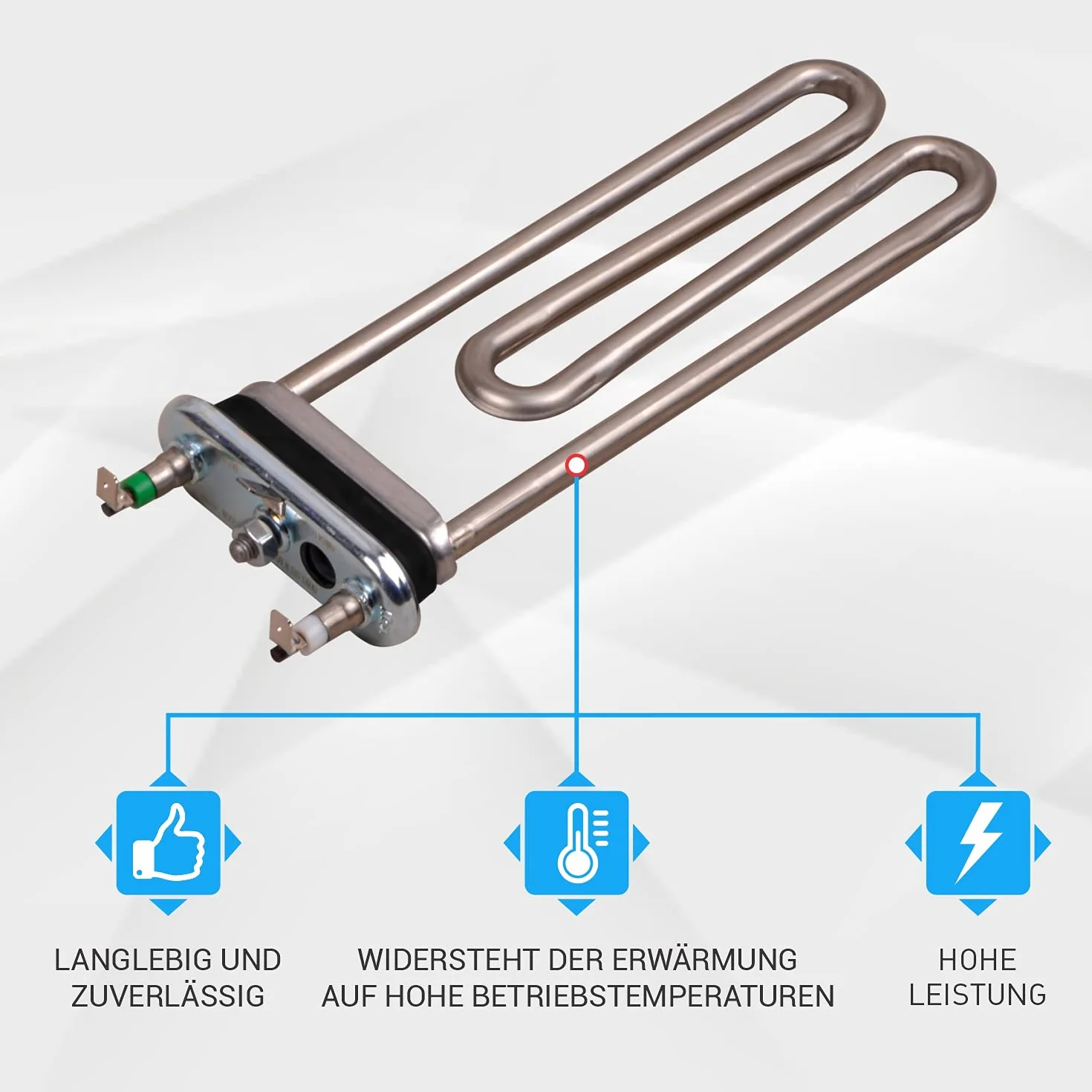 VIOKS Element grzewczy 2000W 230V Zamiennik dla grzałki do pralki Bosch 12024403 & IRCA 6099749R - Grzałka do pralki Bosch Neff Siemens