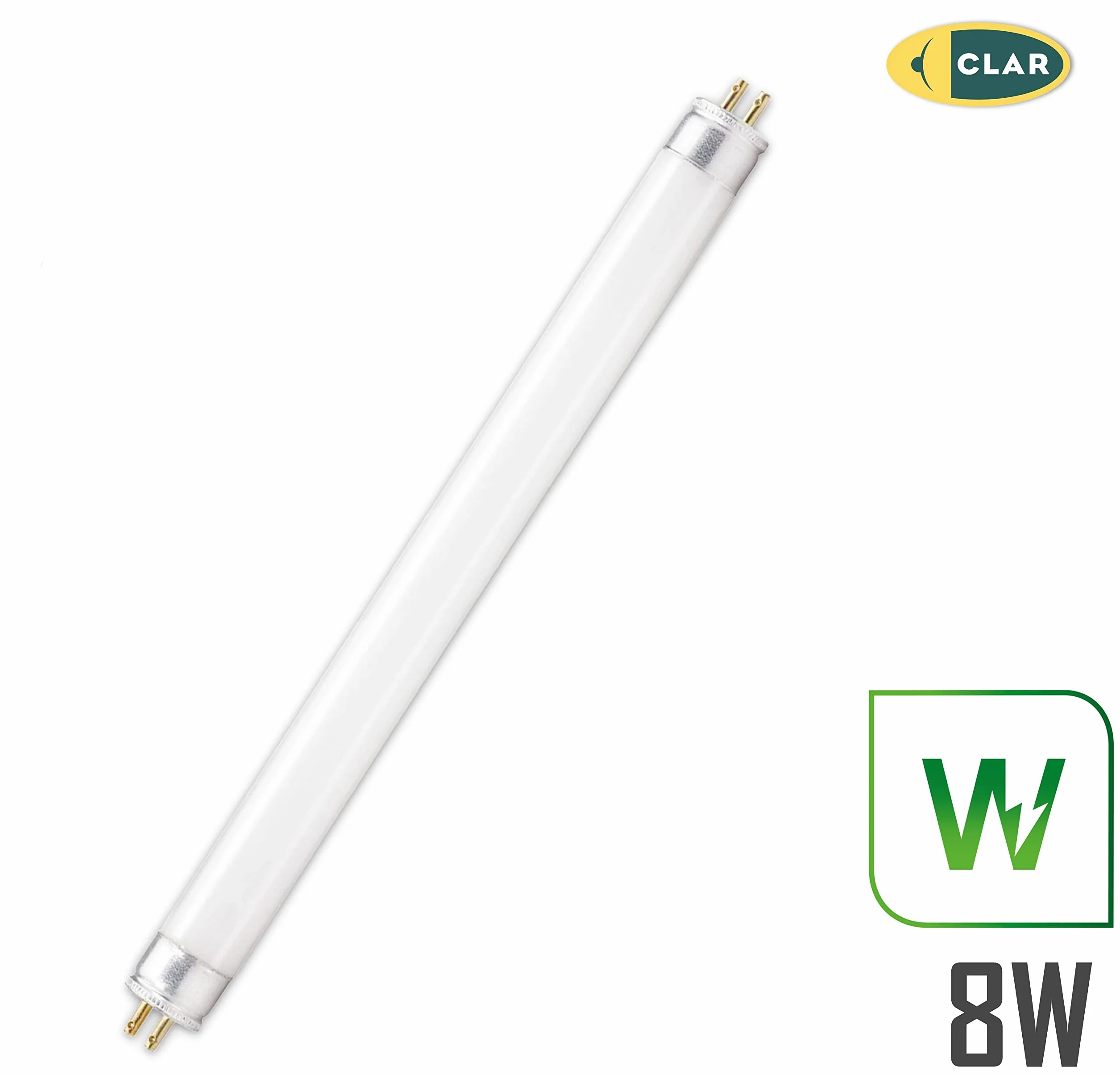 CLAR - Rury fluorescencyjne, 8 W T5, żarówka T5, świetlówka, mini żarówka, fluorescencyjna, 28,8 x 1,6 cm (8 W T5, opakowanie 2)
