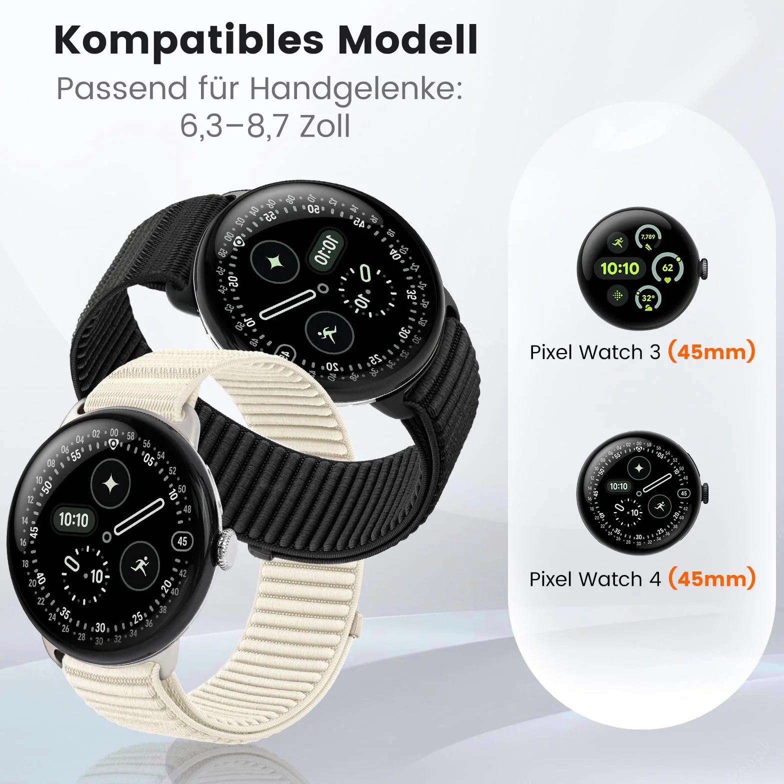 SimpleThings Sportowy pasek do zegarka Pixel Watch 2/1/3 4 41 mm nylonowy Google Watch 4/3/2/1 oddychający miękki