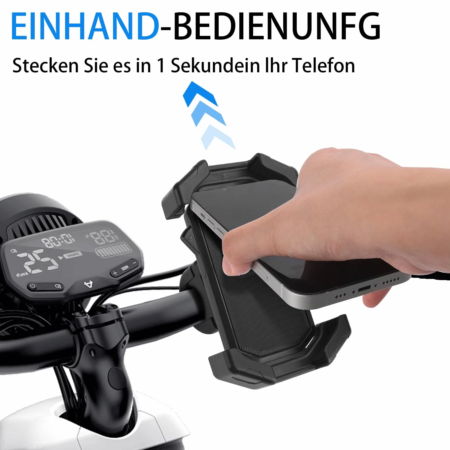Uchwyt Na Telefon Rowerowy Motocyklowy Z Obrotową Głowicą, Łatwa Instalacja, Kompatybilny Z Większością Smartfonów O Przekątnej Od 4 Do 7 Cali, Stabilny I Wytrzymały, Idealny Nierównych