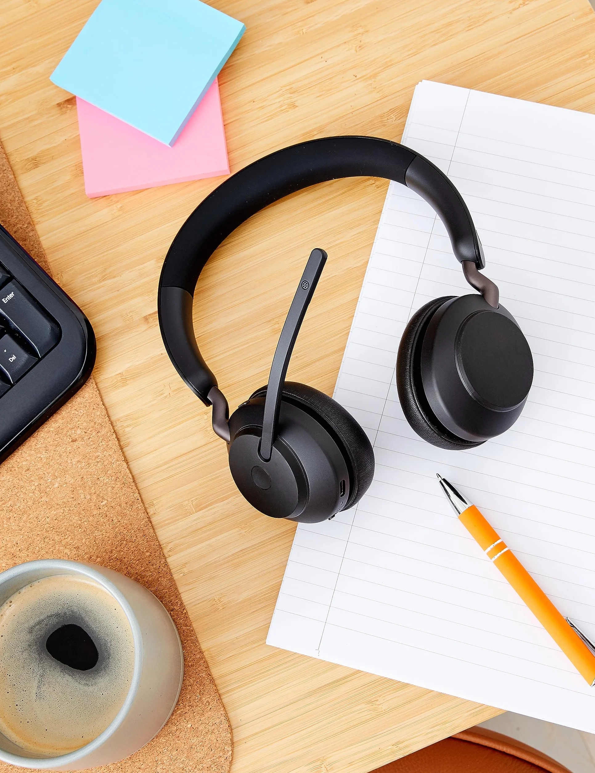 Jabra Evolve2 65 bezprzewodowy zestaw słuchawkowy stereo z redukcją szumów, certyfikatem UC, czarny