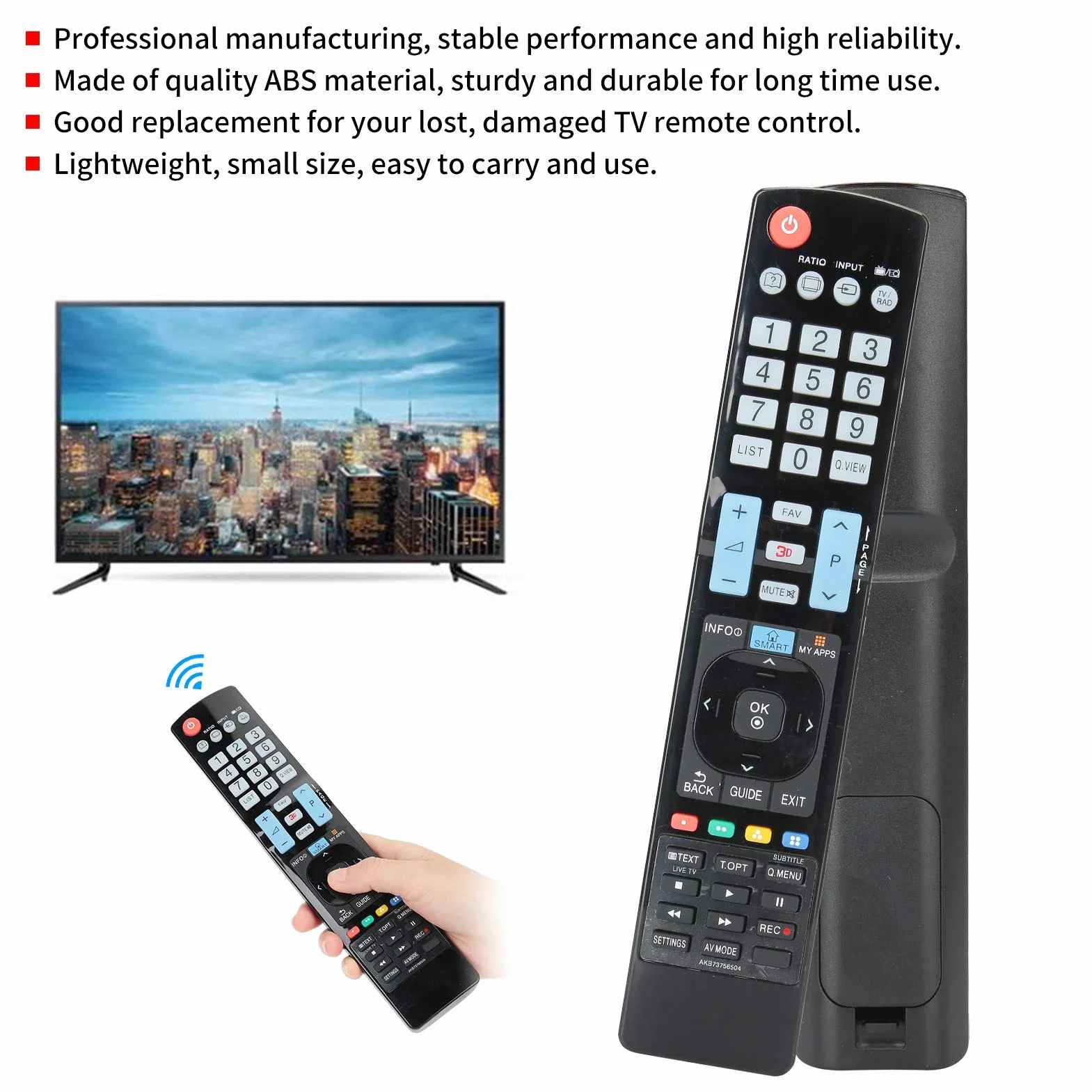 Pilot Zdalnego Sterowania do Telewizora aqxreight Akb73756504 Akb73756502 42la6620
