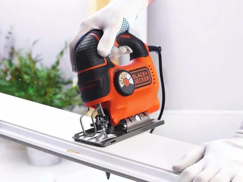 Black + Decker KS801SE AutoSelect wyrzynarka, 550 W, czarna, KS801SE-QS 550 W, 230 V