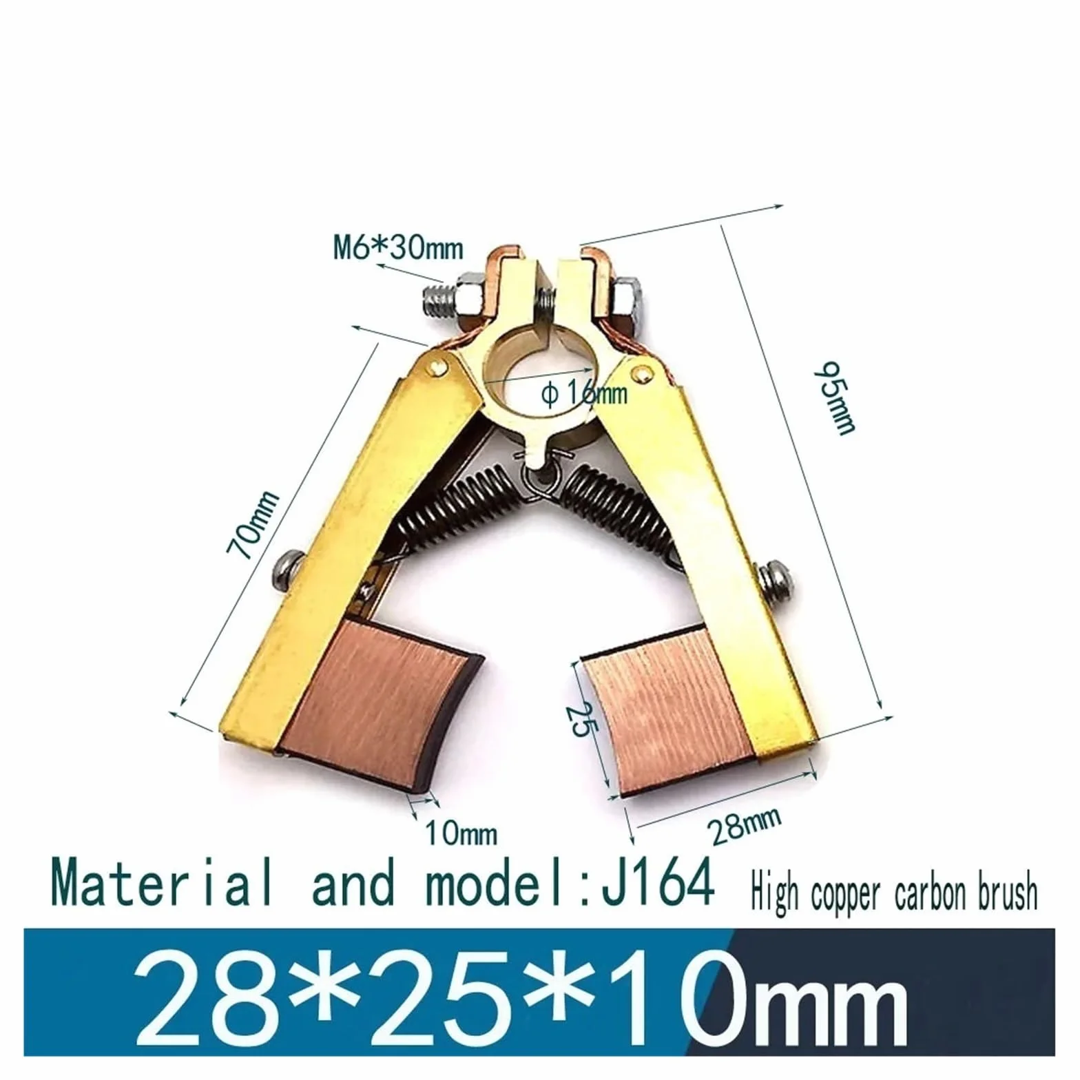Uchwyt na szczotkę węglową z podwójną nóżką, 4 szt. 10 x 32 mm Cu90 10 x 20 mm Cu60 10 x 25 mm Cu60 10 x 25 mm J204 pasuje do elektronarzędzi (10 x 25 mm J164)