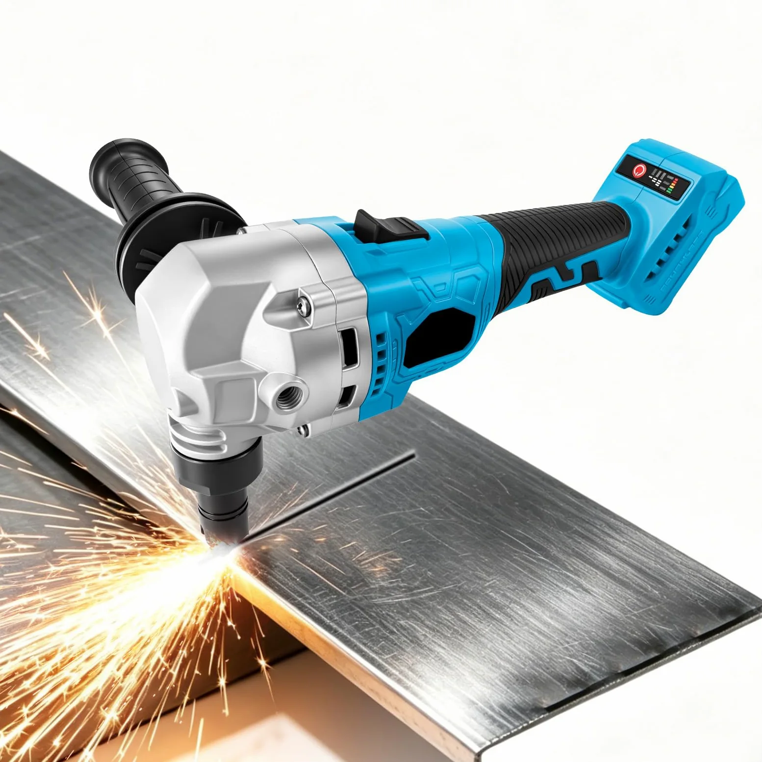 Elektryczna szczotka do blachy, kompatybilna z Makita, 18 V (bez baterii i ładowarki), bezszczotkowy skrobak do metalu, obracany o 360°, do cięcia stali nierdzewnej, aluminium