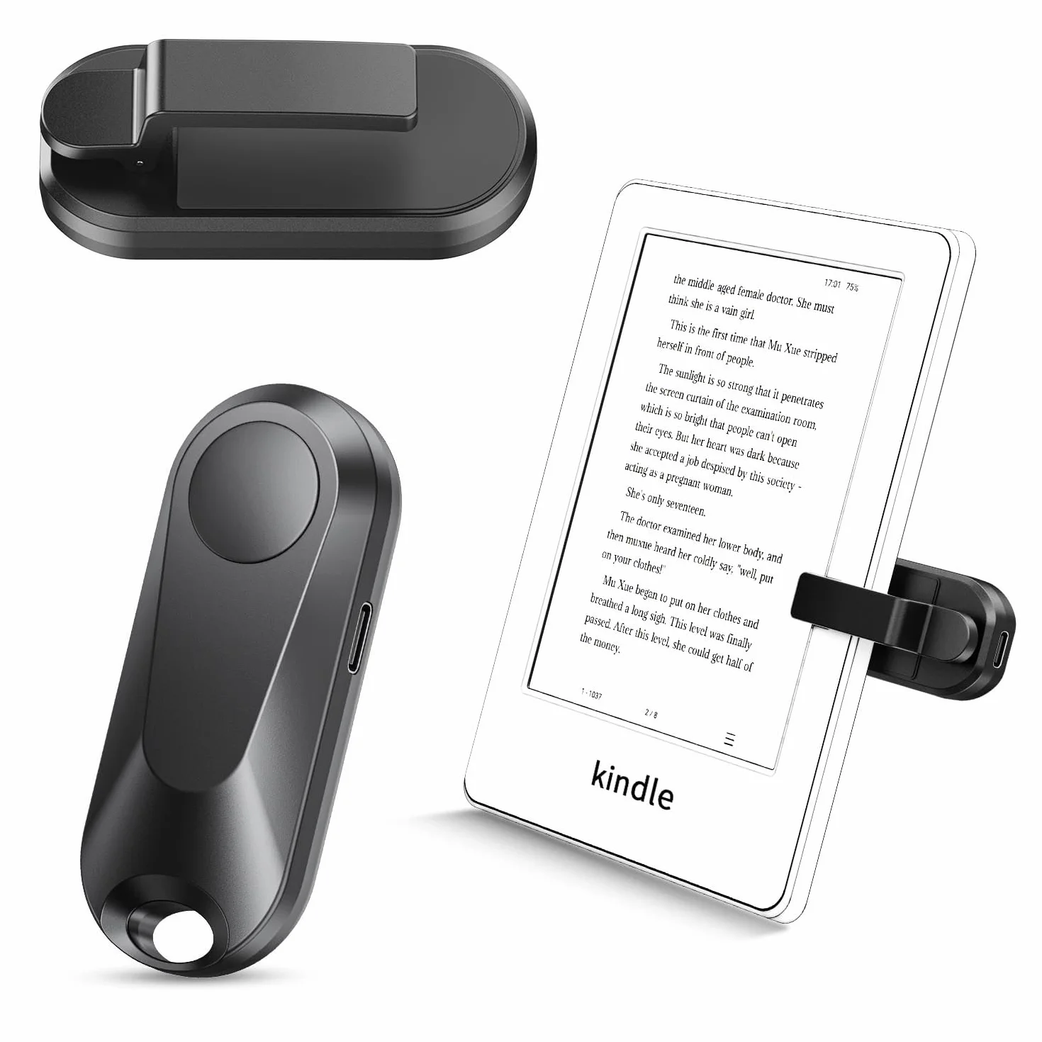 Pilot zdalnego sterowania RF do Kindle Paperwhite akcesoria, czytanie iPada, Kobo, Surface komiksów, powieści, iPhone'a, tabletów, Androida, robienie zdjęć, aparatu fotograficznego, nagrywanie