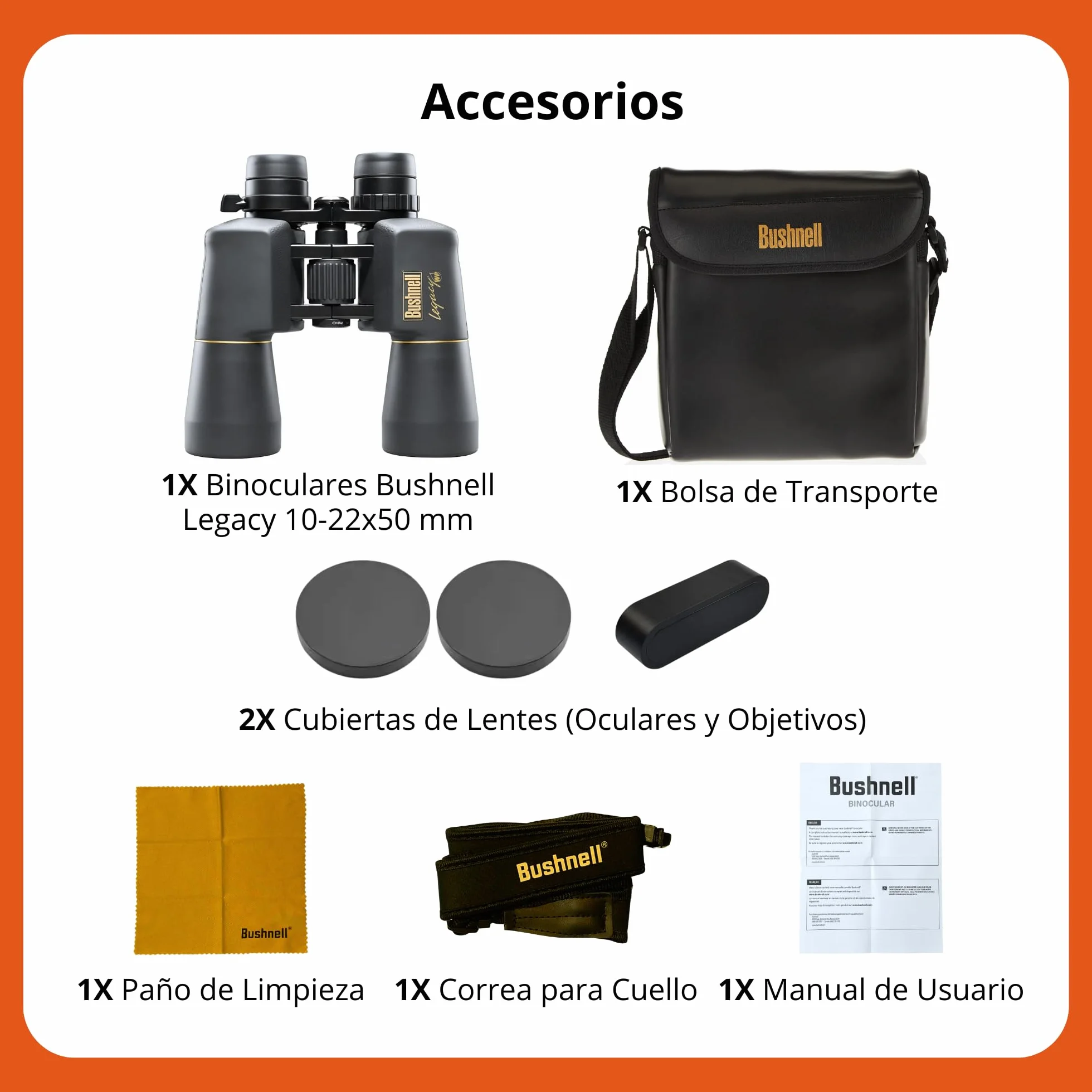 Bushnell Legacy 10-22x50 Lornetka Porroprisma Wodoodporny Czarny